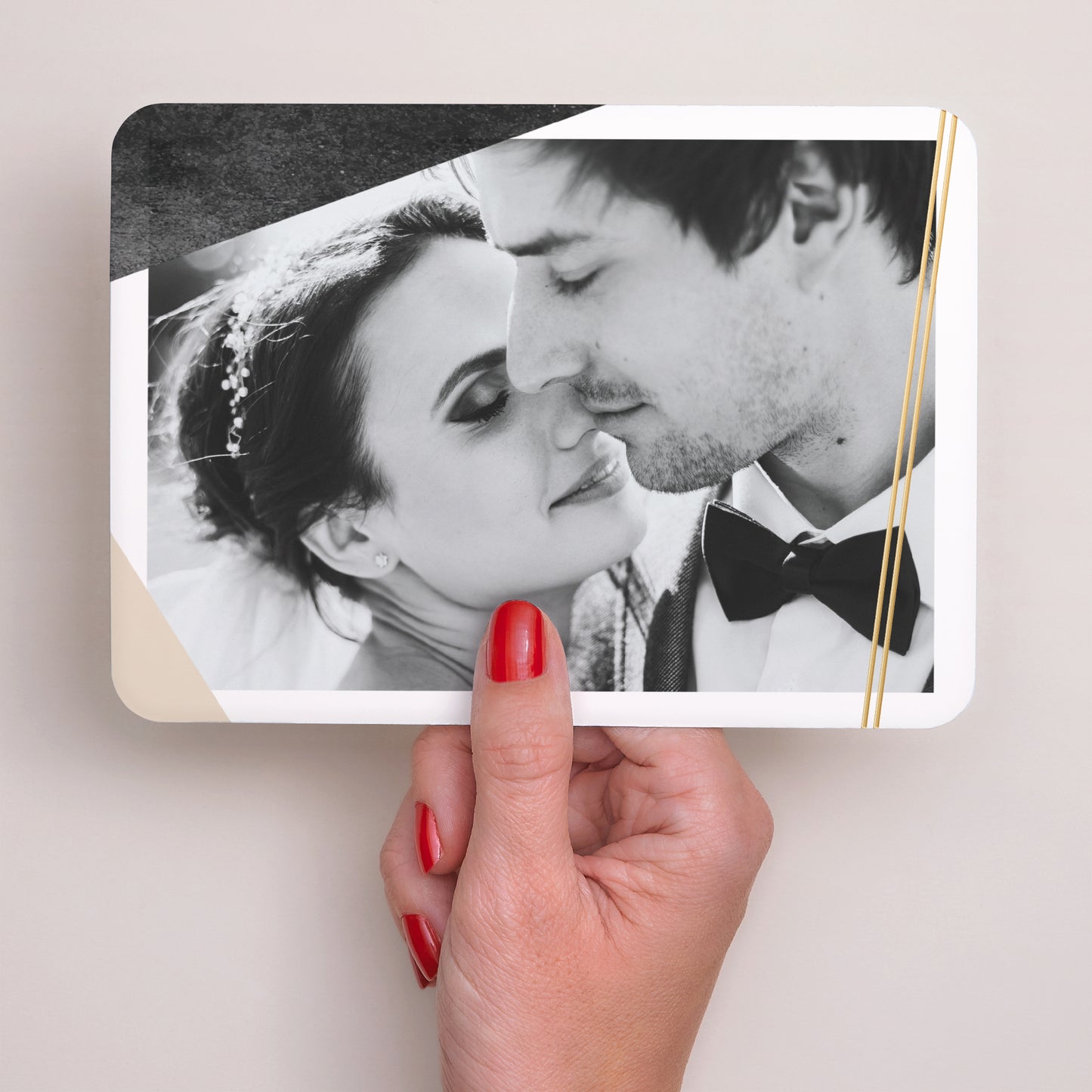 Dankeskarte Hochzeit Landschaft, abgerundete Ränder Mineralien foto N° 3