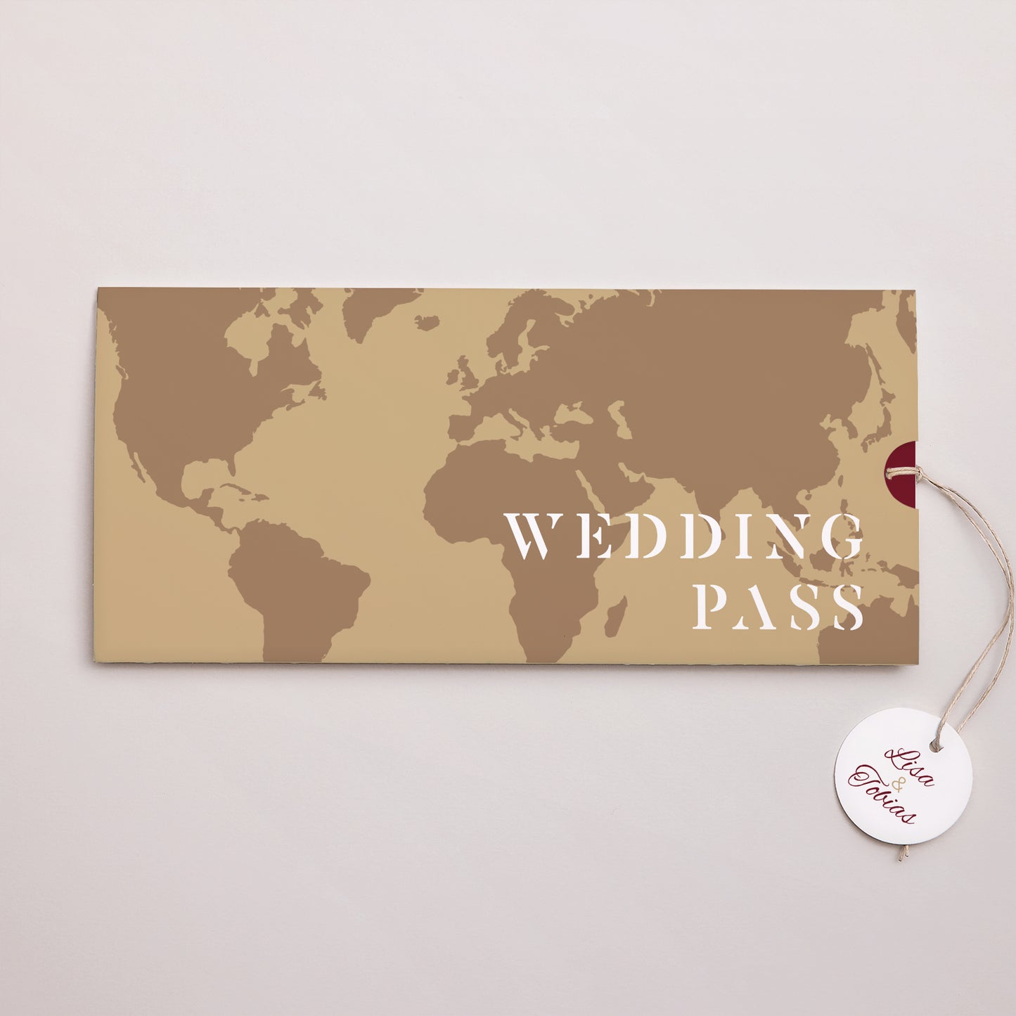 Hochzeitseinladung Mappe 2 Karten, Etikett Wedding Pass foto N° 1