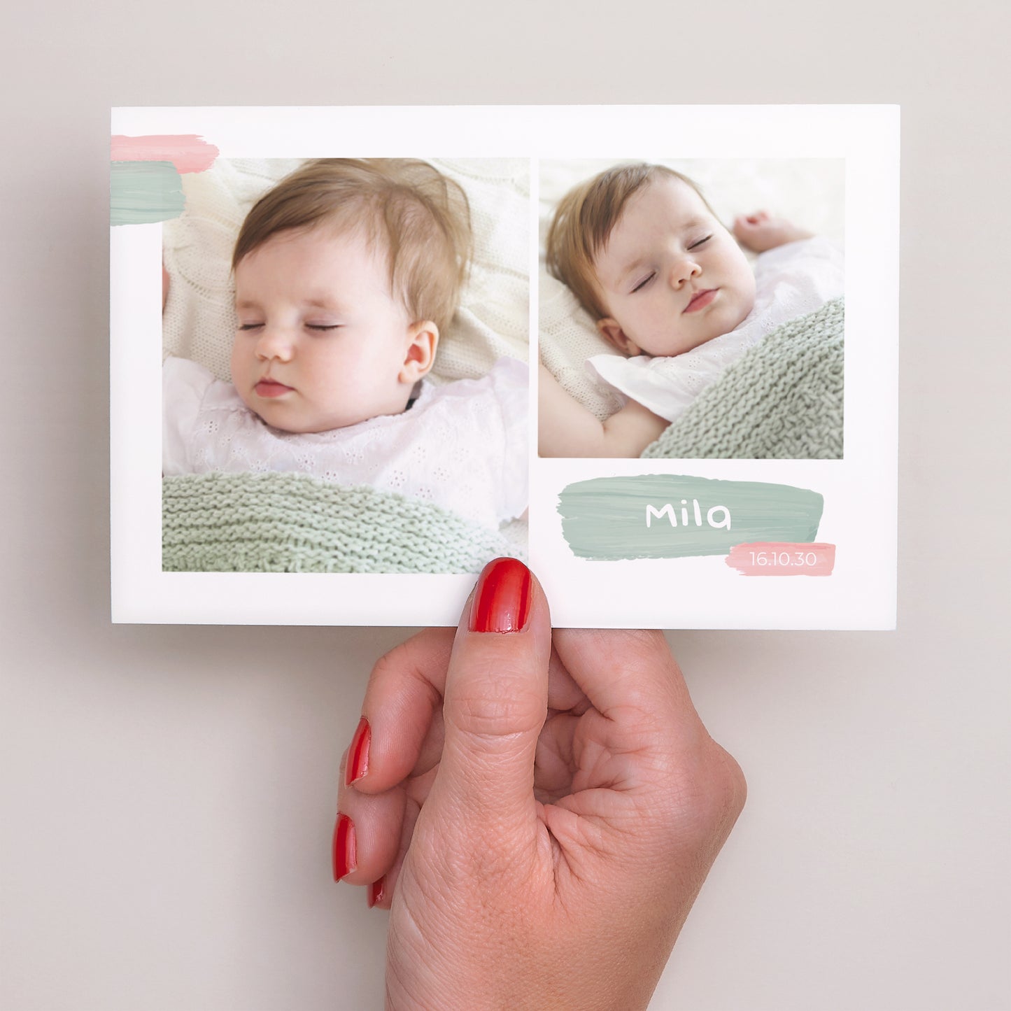 Geburtskarte Landschaft Einfaches Foto foto N° 3