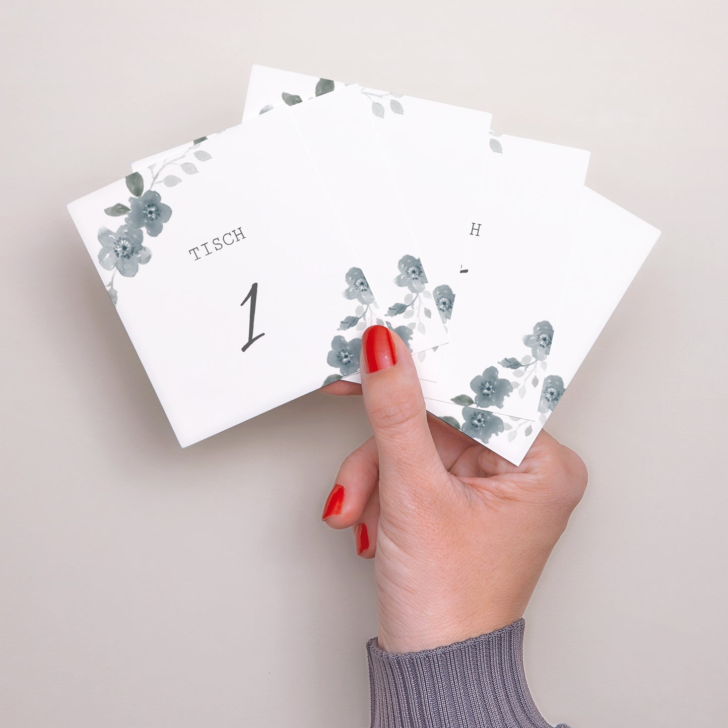 Fotoabzug Hochzeit Pack von 12 Botanisches Blau foto N° 3