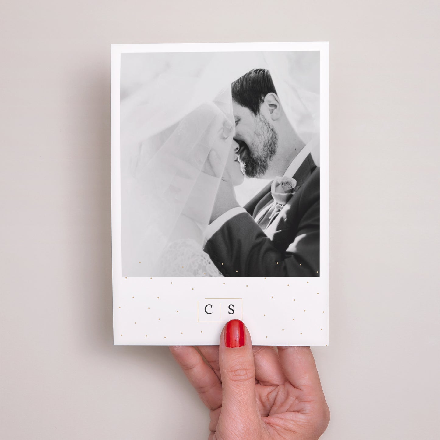 Dankeskarte Hochzeit Goldene Tasten foto N° 2