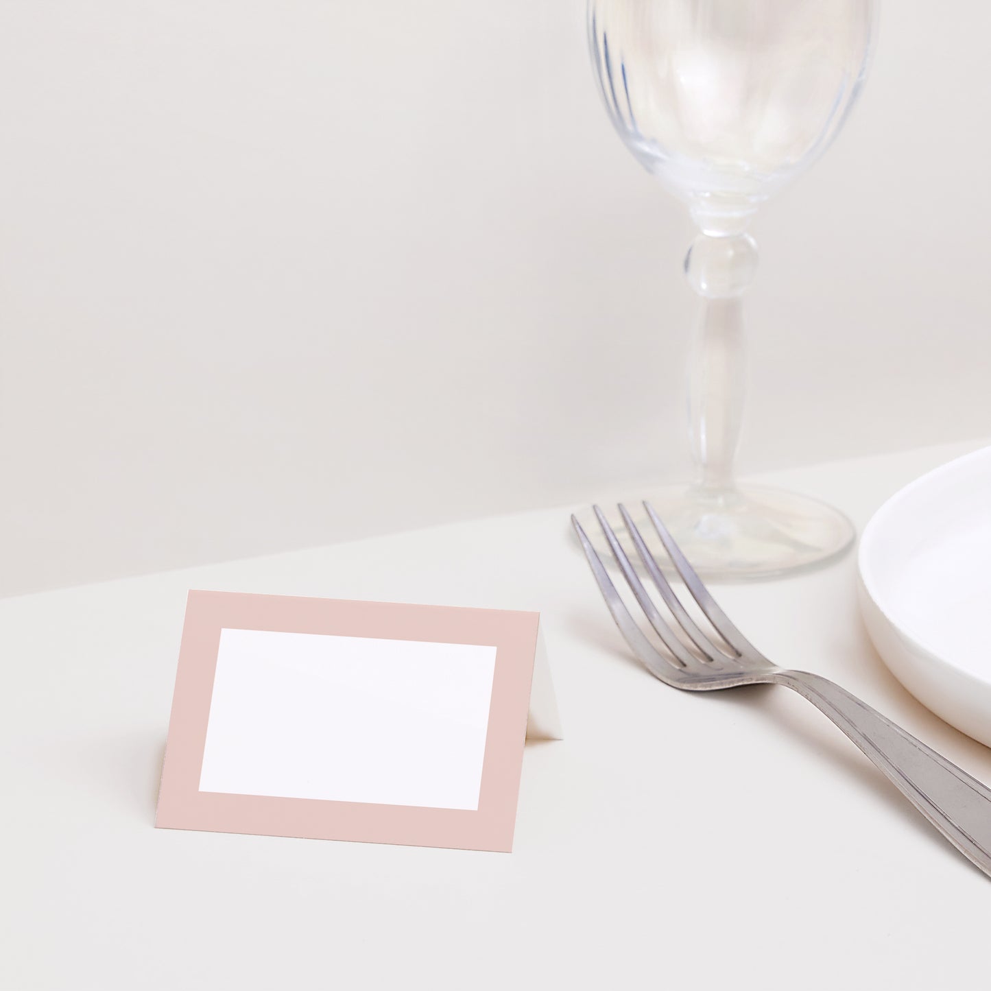 Tischkarten Taufe Quer Rosa Taube foto N° 2