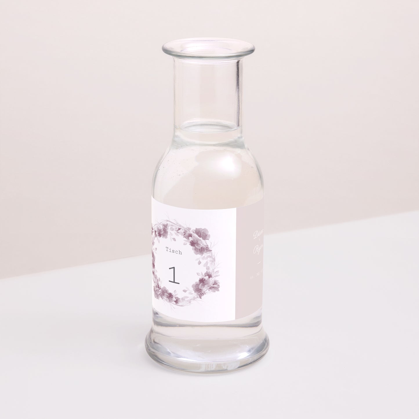 Flaschenetikett Hochzeit Landschaft Vintage Chic Rose foto N° 2