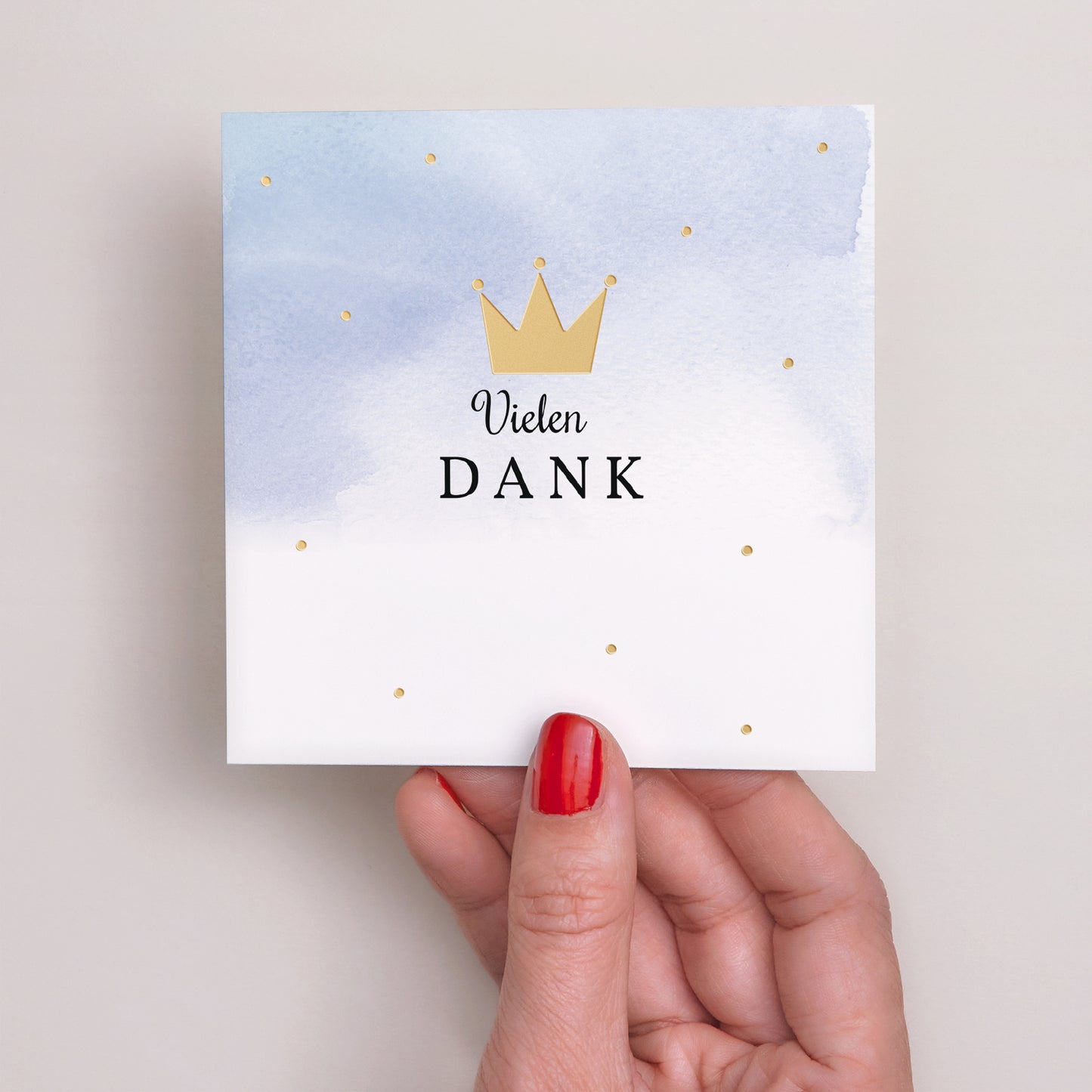 Dankeskarte Geburt Quadrat Prince d'Amour foto N° 2