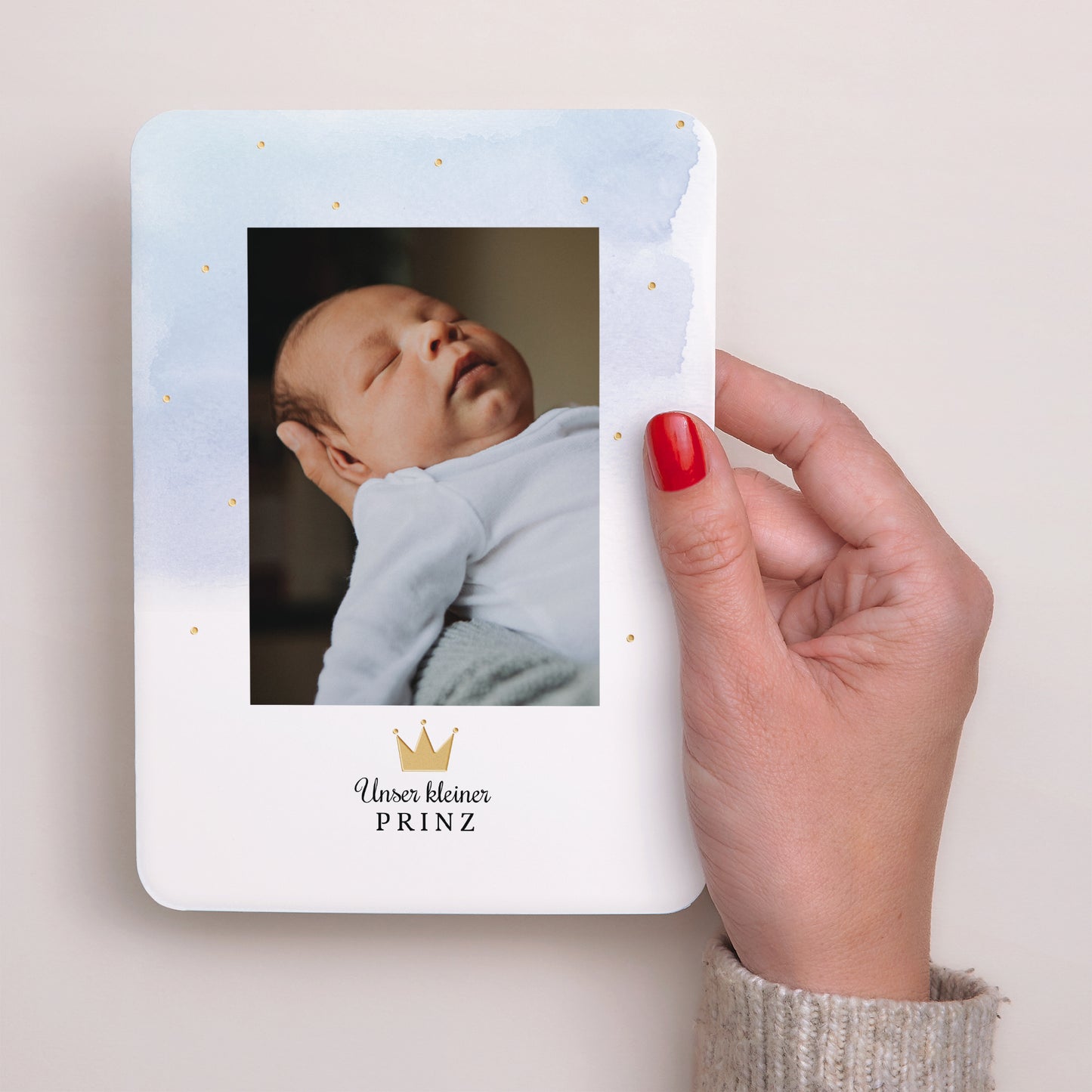 Geburtskarte Porträt, abgerundete Kanten Prince d'Amour foto N° 2