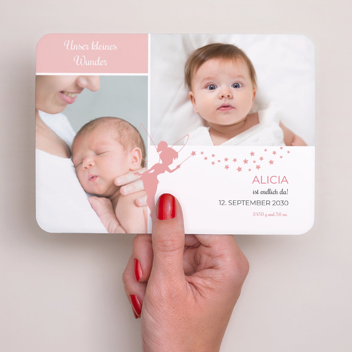 Geburtskarte Landschaft, abgerundete Ränder Magisch foto N° 3