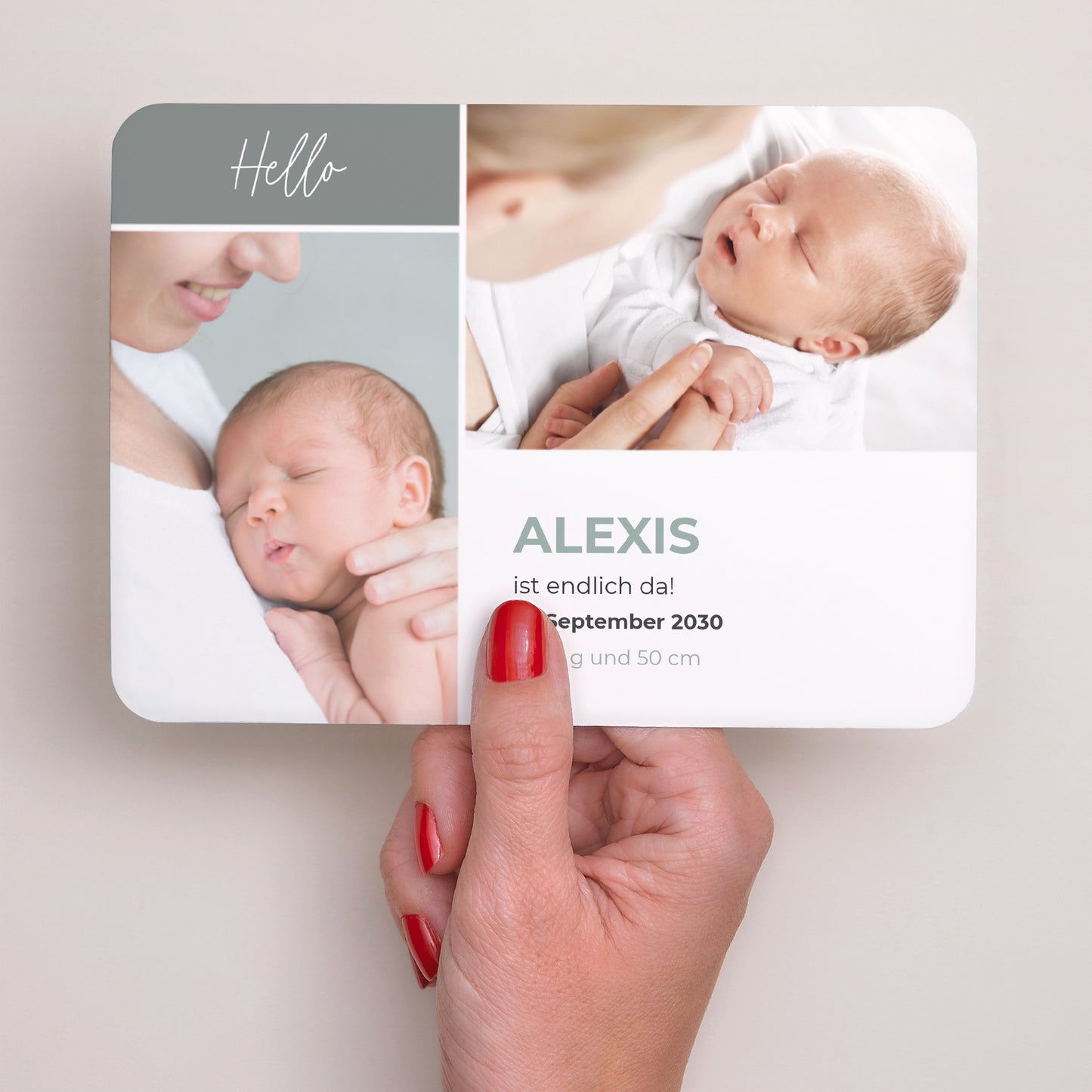 Geburtskarte Landschaft, abgerundete Ränder Wunder foto N° 3