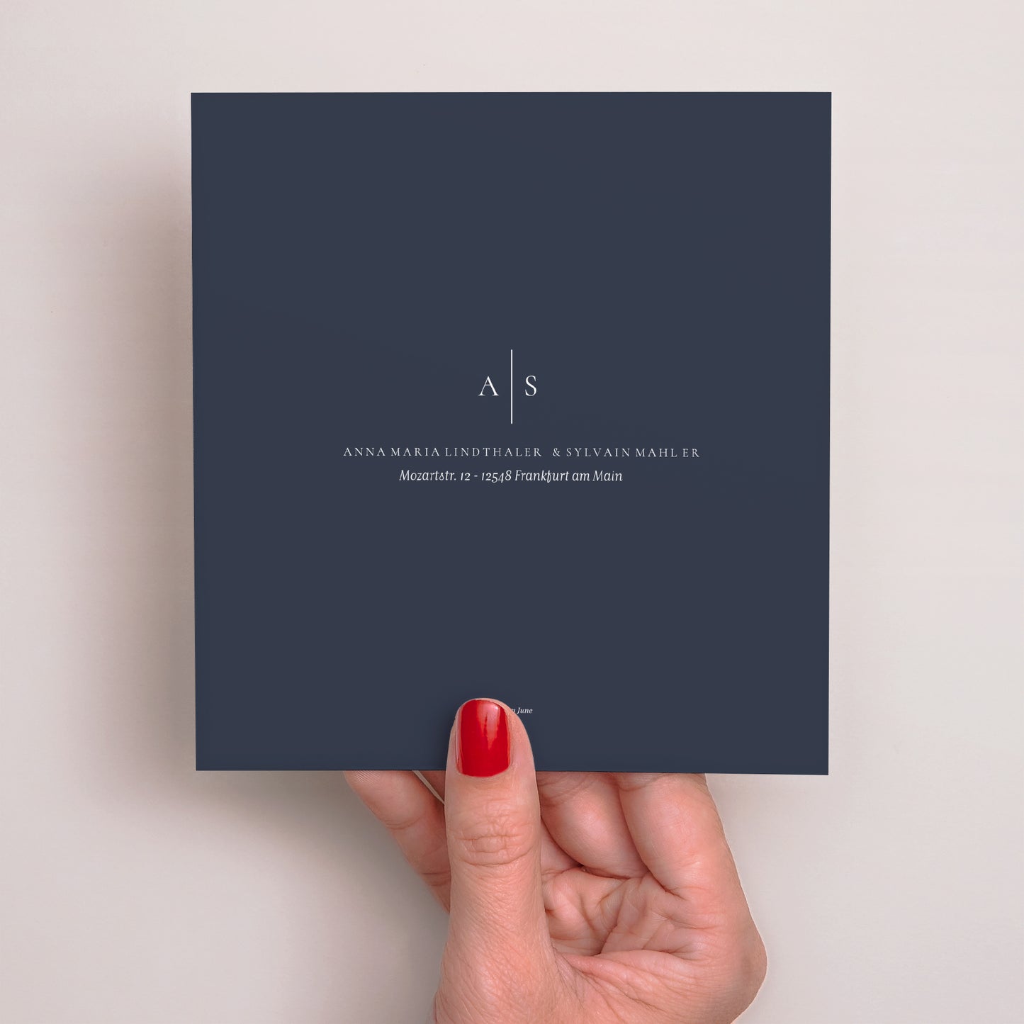 Hochzeitseinladung Quadrat Minimalistische Nuancen foto N° 3