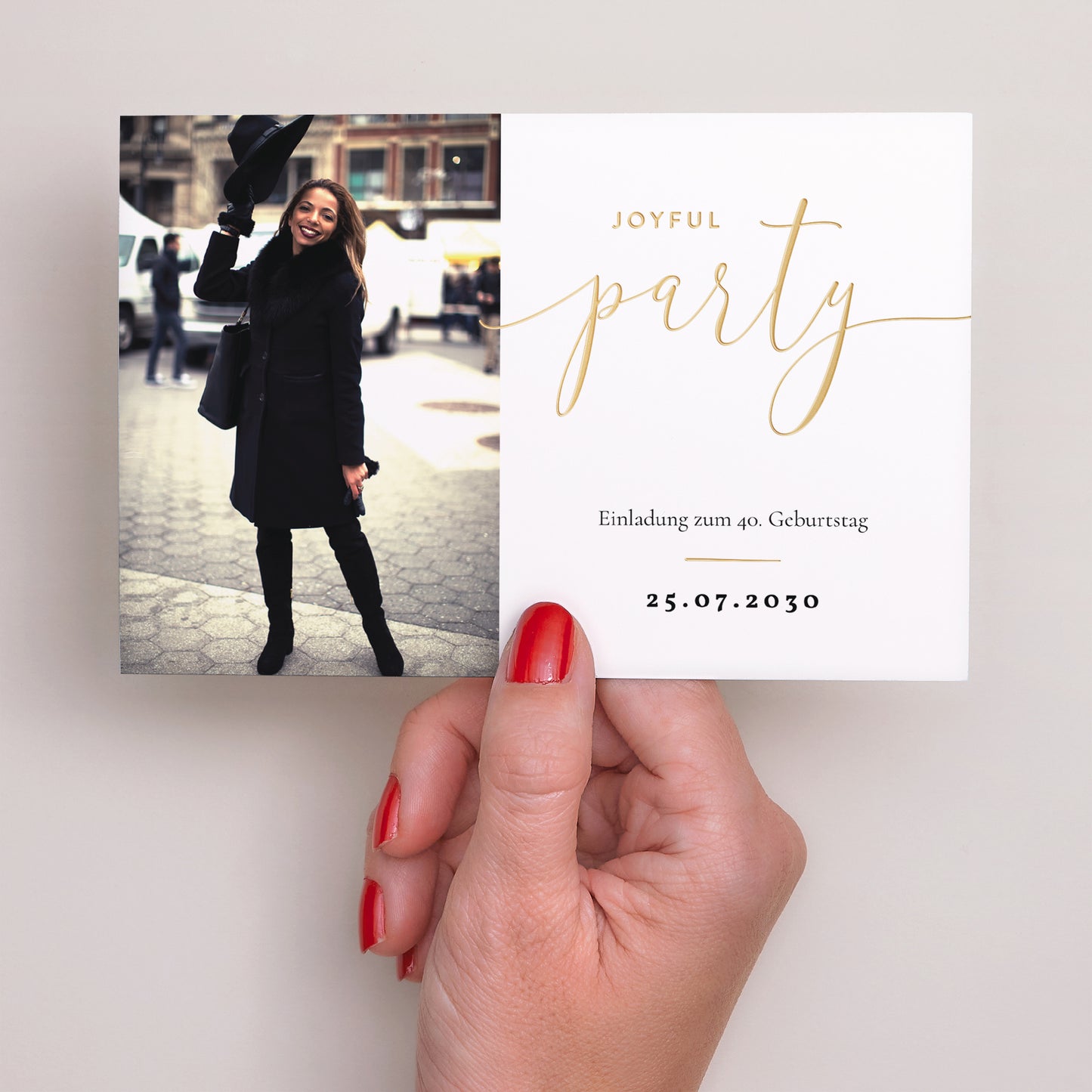 Einladungskarte Geburtstag Landschaft Fröhliche Party 40 foto N° 3