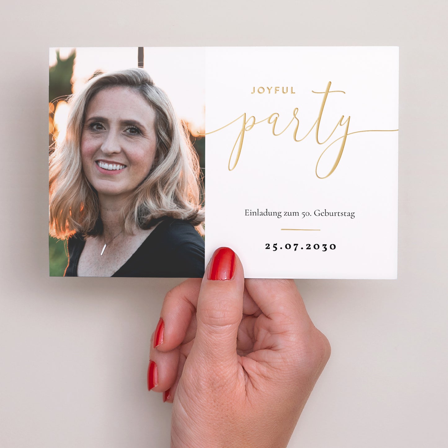Einladungskarte Geburtstag Landschaft Joyfull Party 50 foto N° 3