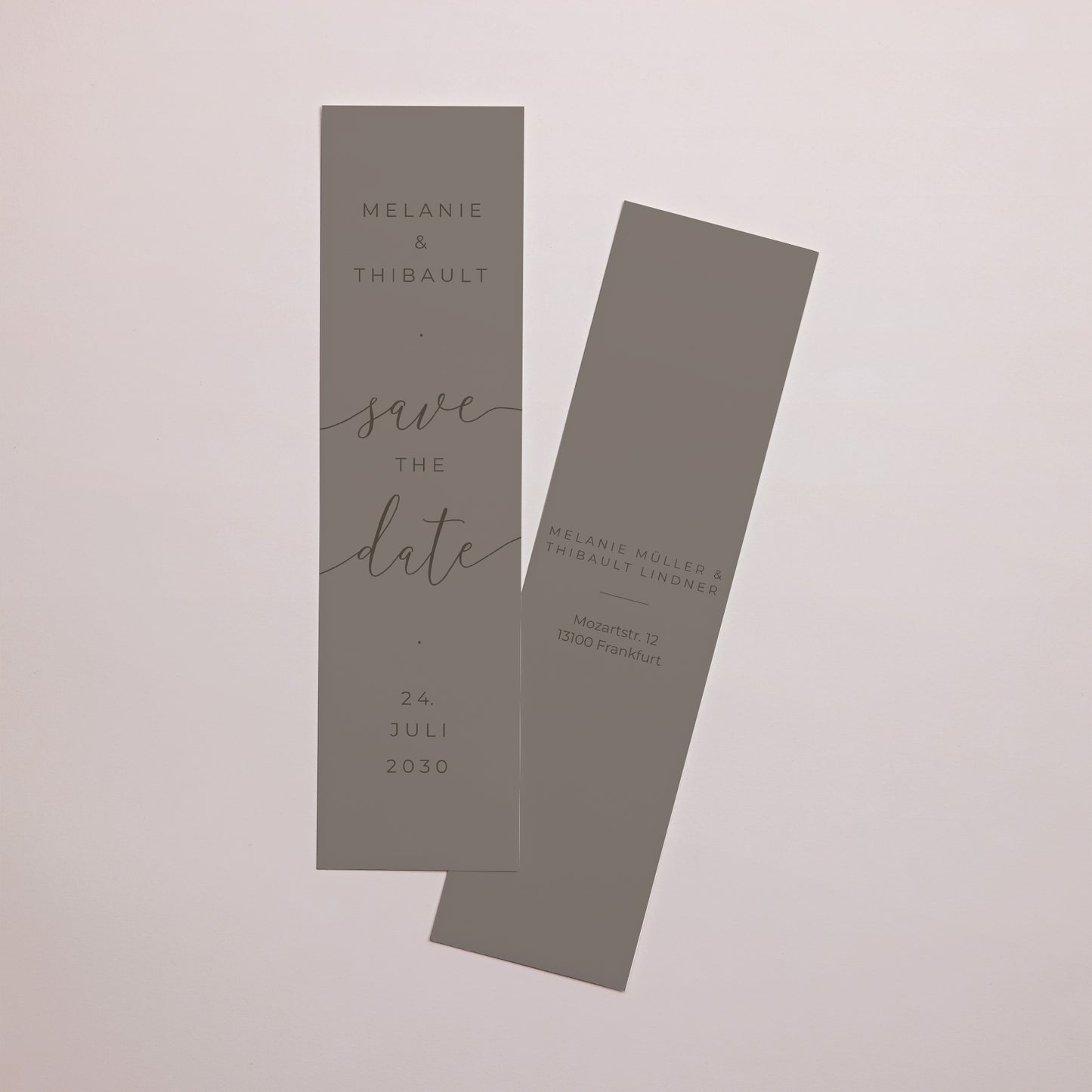 Save the date Karte Hochzeit Lesezeichen Nude Chic foto N° 1