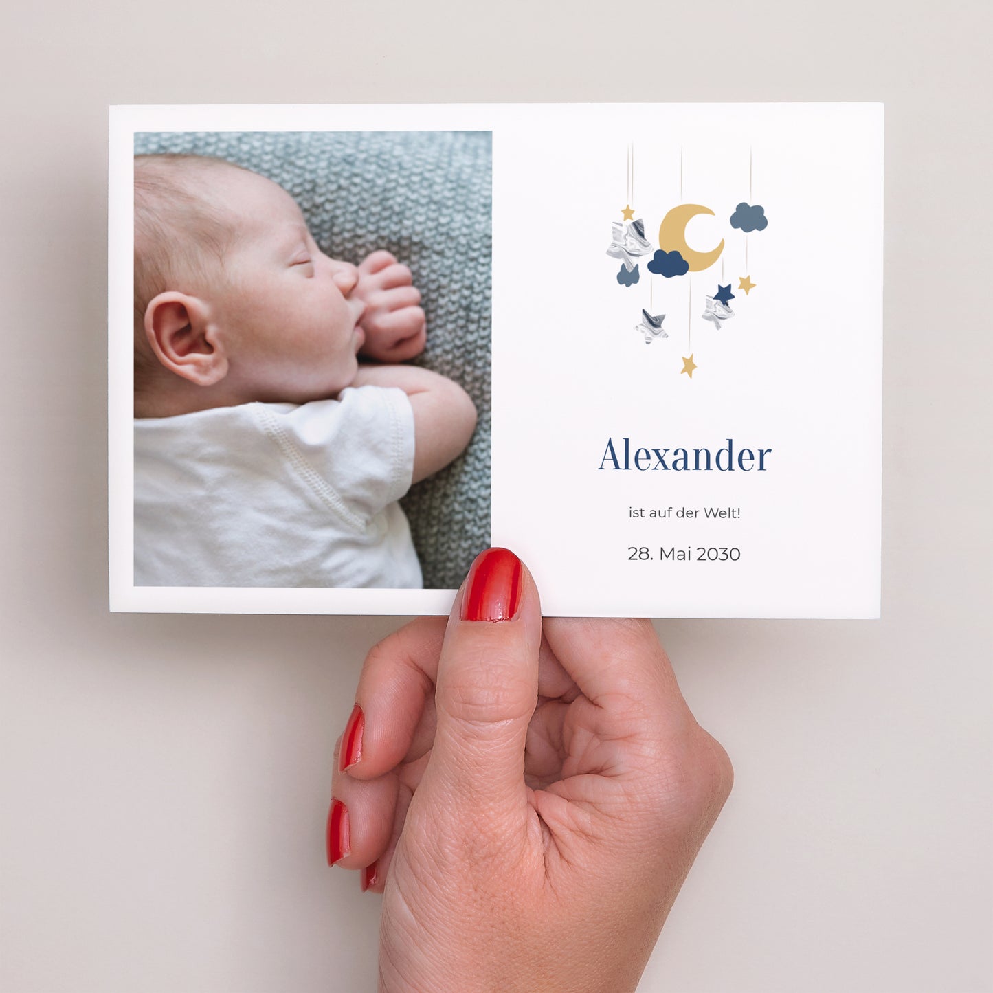 Geburtskarten Landschaft Mobiles Blau foto N° 3