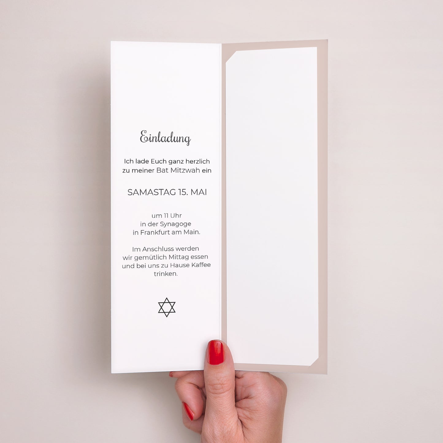 Einladungskarte Bat Mitzvah Fotoautomaten Lesezeichen Erwachen foto N° 2