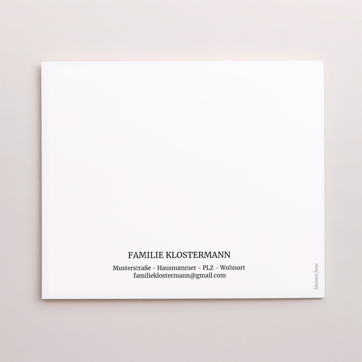 Dankeskarte Geburt Asymmetrische Zweiflügeltür Aquarell Blume foto N° 3