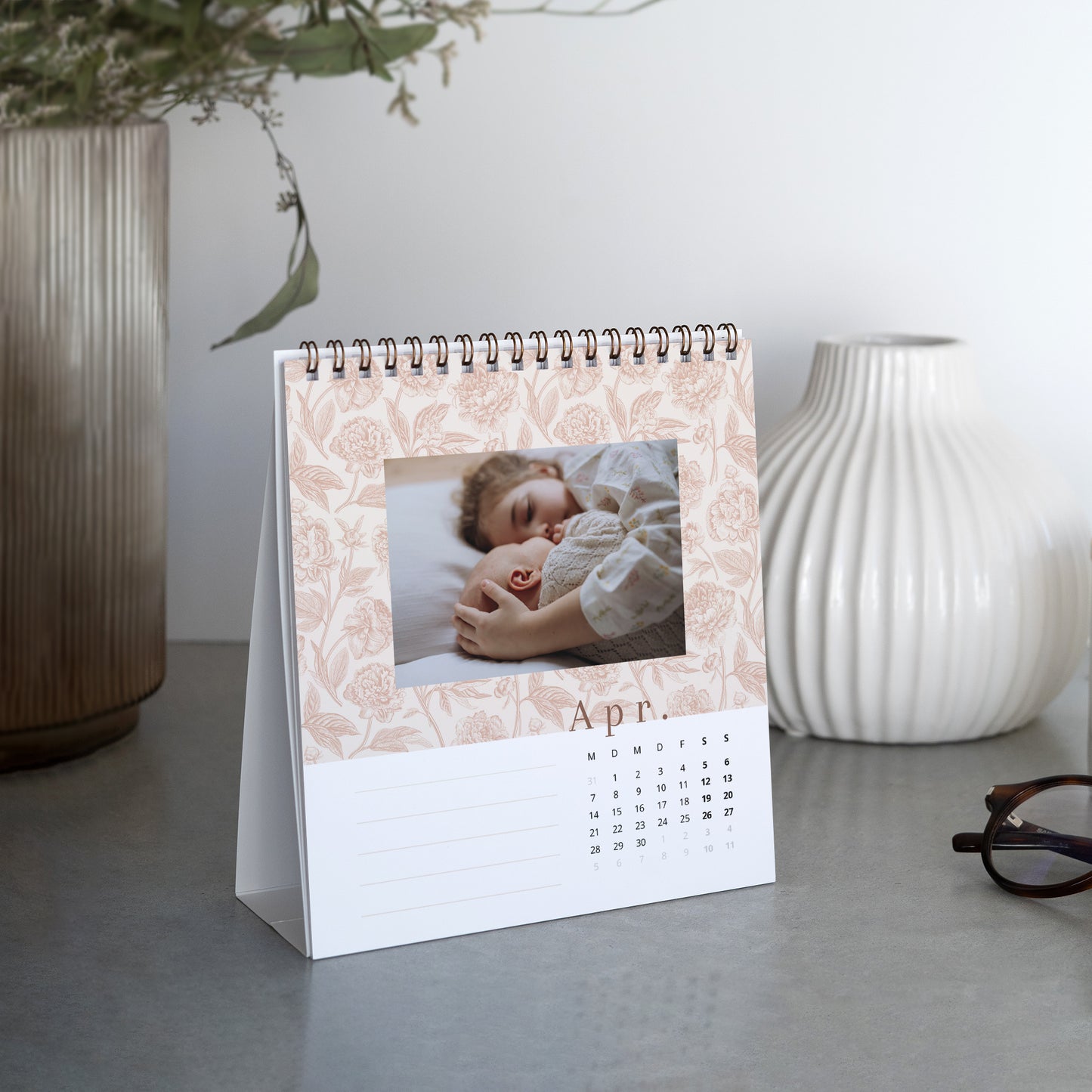 Kalender Weihnachten Büro, Staffelei Grün & Rosa foto N° 2