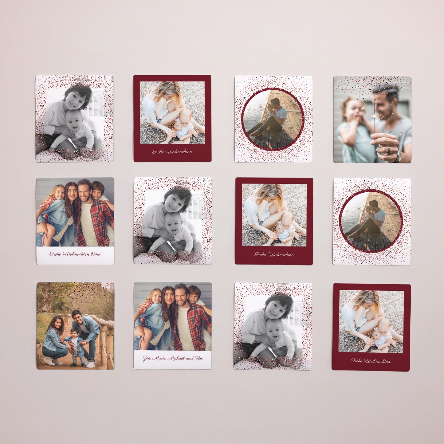 Fotoabzug Weihnachten Pack mit 12, magnetisch Rahmen & Glitzer foto N° 1