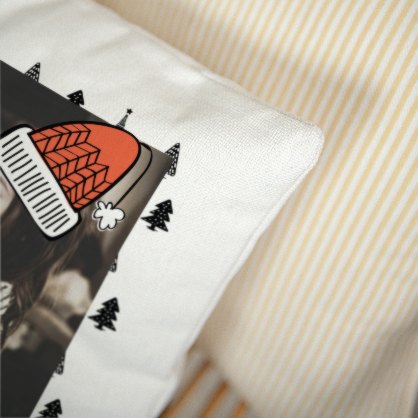 Kissen Weihnachten Natürliche Beige Jolis Sapins foto N° 3