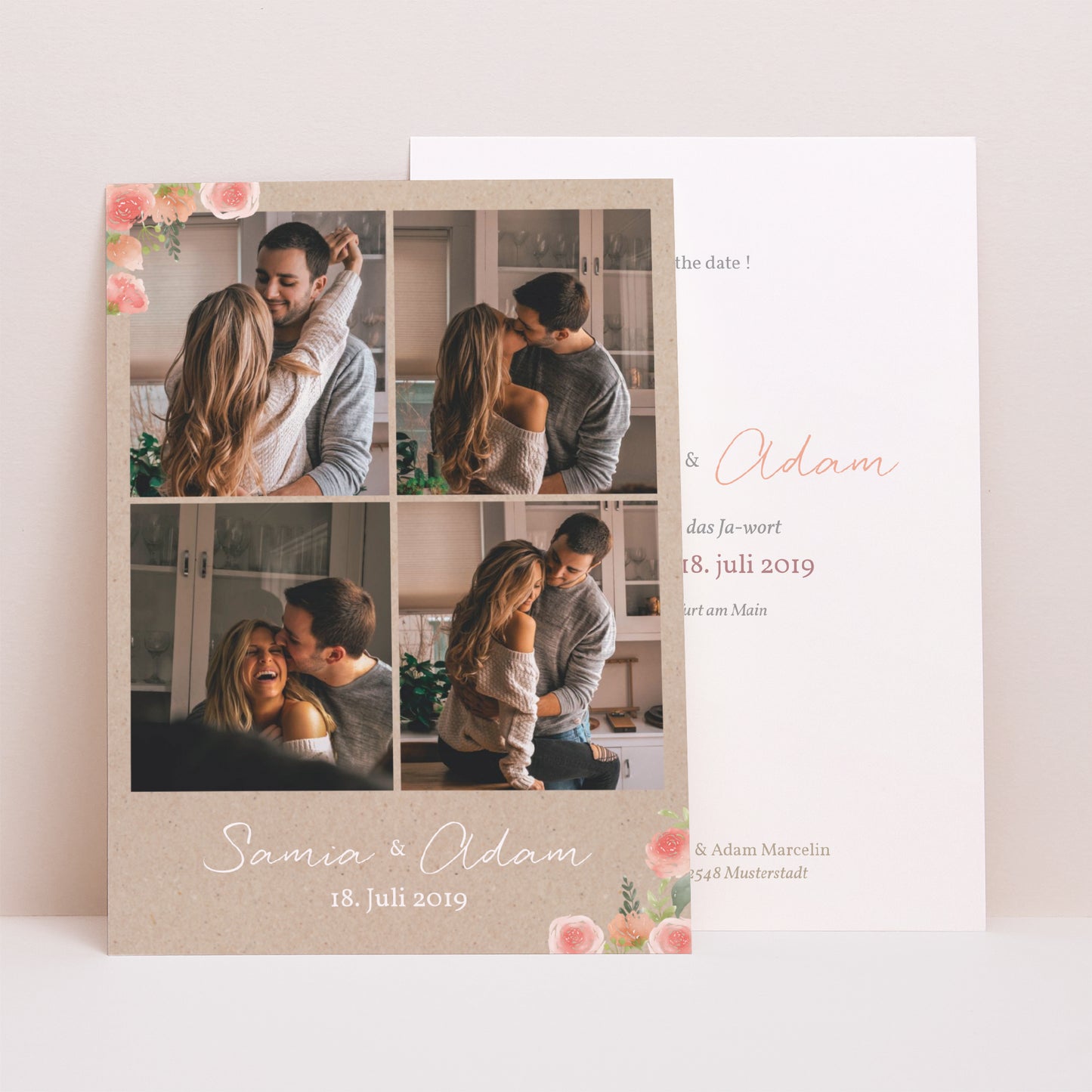 Save the date Karte Hochzeit Porträt Landleben Angeln foto N° 1