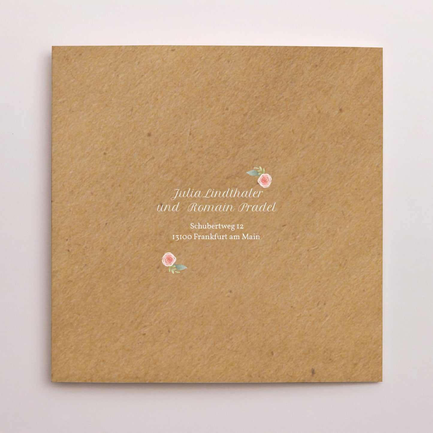 Hochzeitseinladung Doppelflügiges Quadrat Floral Crown foto N° 3