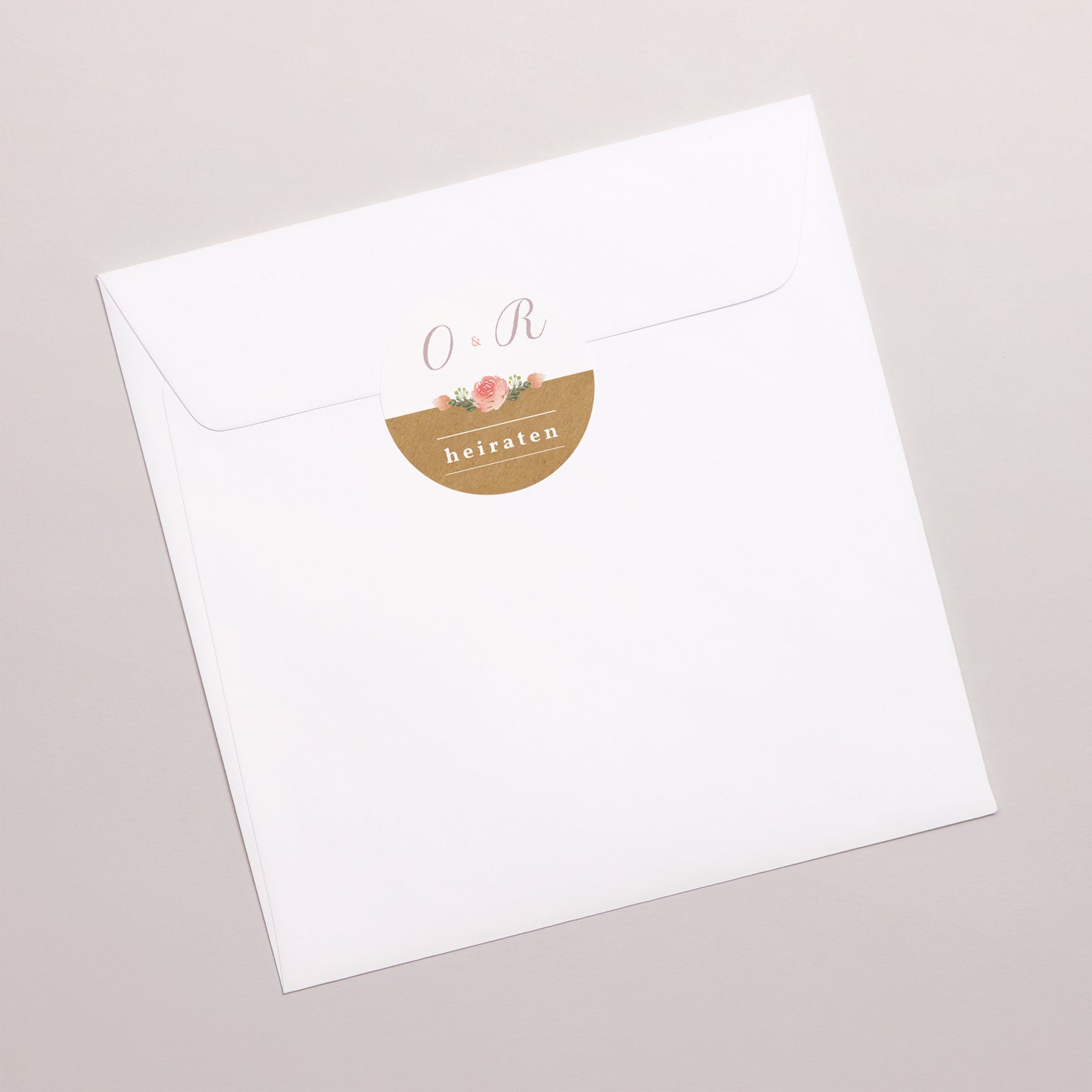Sticker Hochzeit Rund Floral Crown foto N° 3