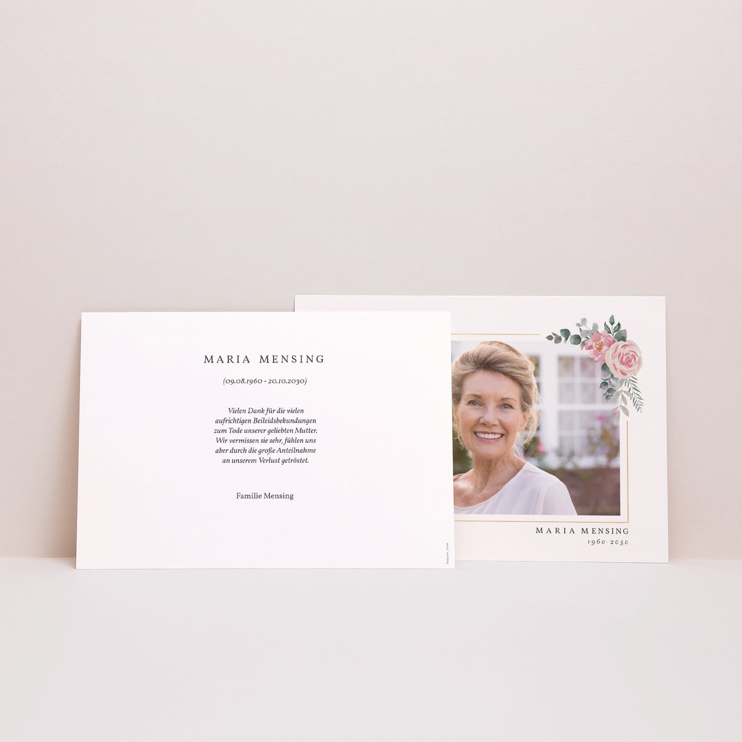 Trauerkarte Landschaft Pivoines d'Amour foto N° 3