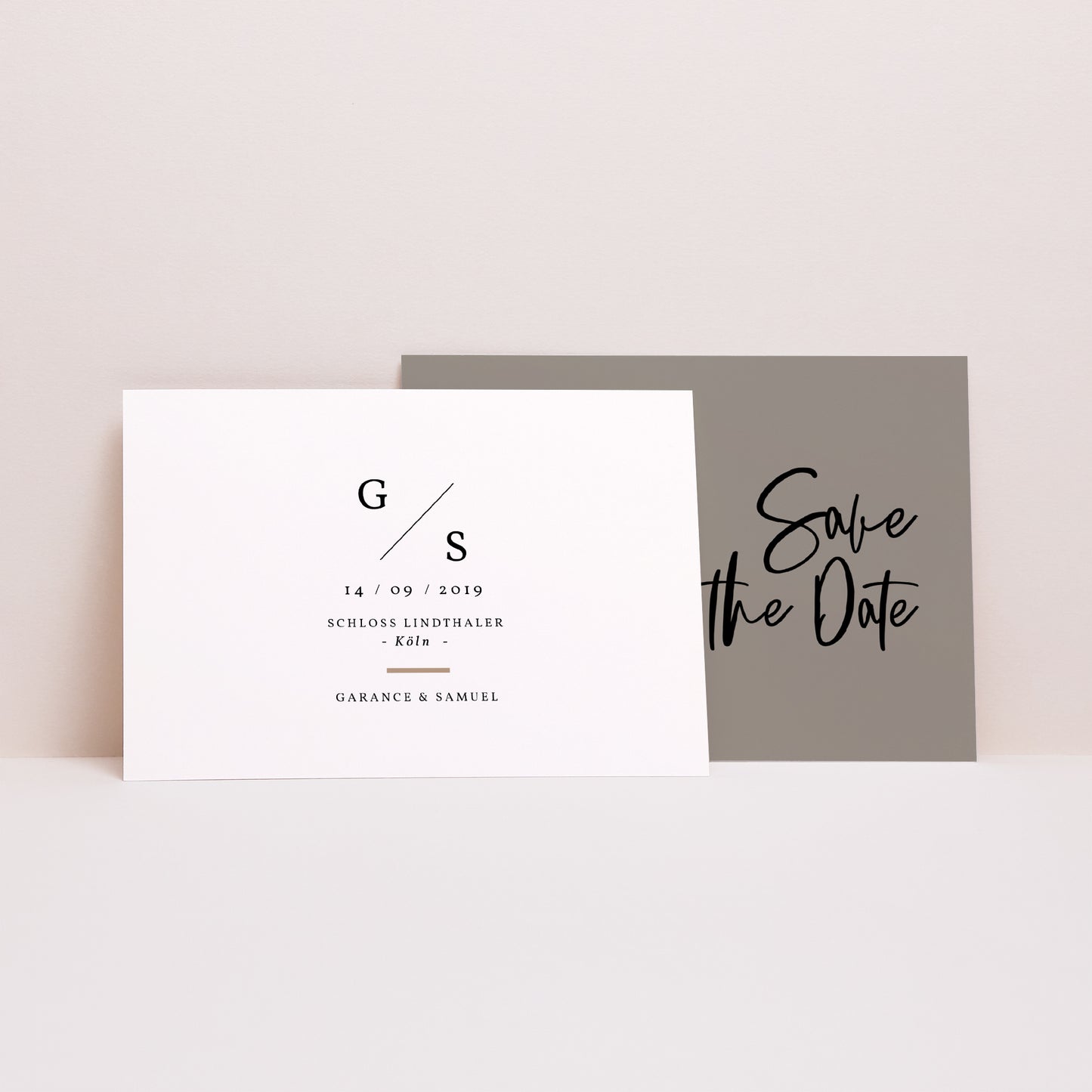 Save the date Karte Hochzeit Landschaft Brush-Effekt foto N° 2