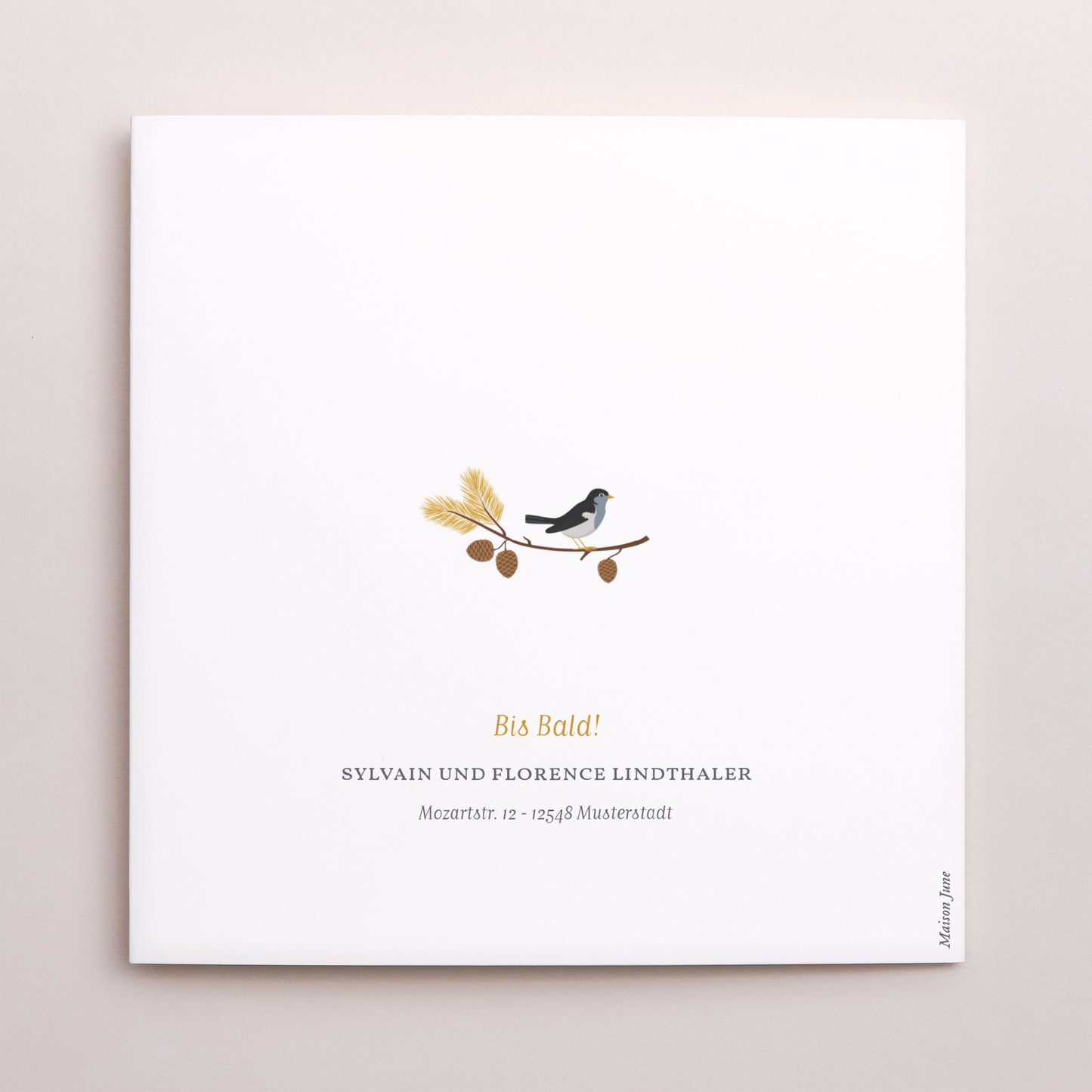 Geburtskarte Doppelflügiges Quadrat Herbstaustauscher foto N° 3