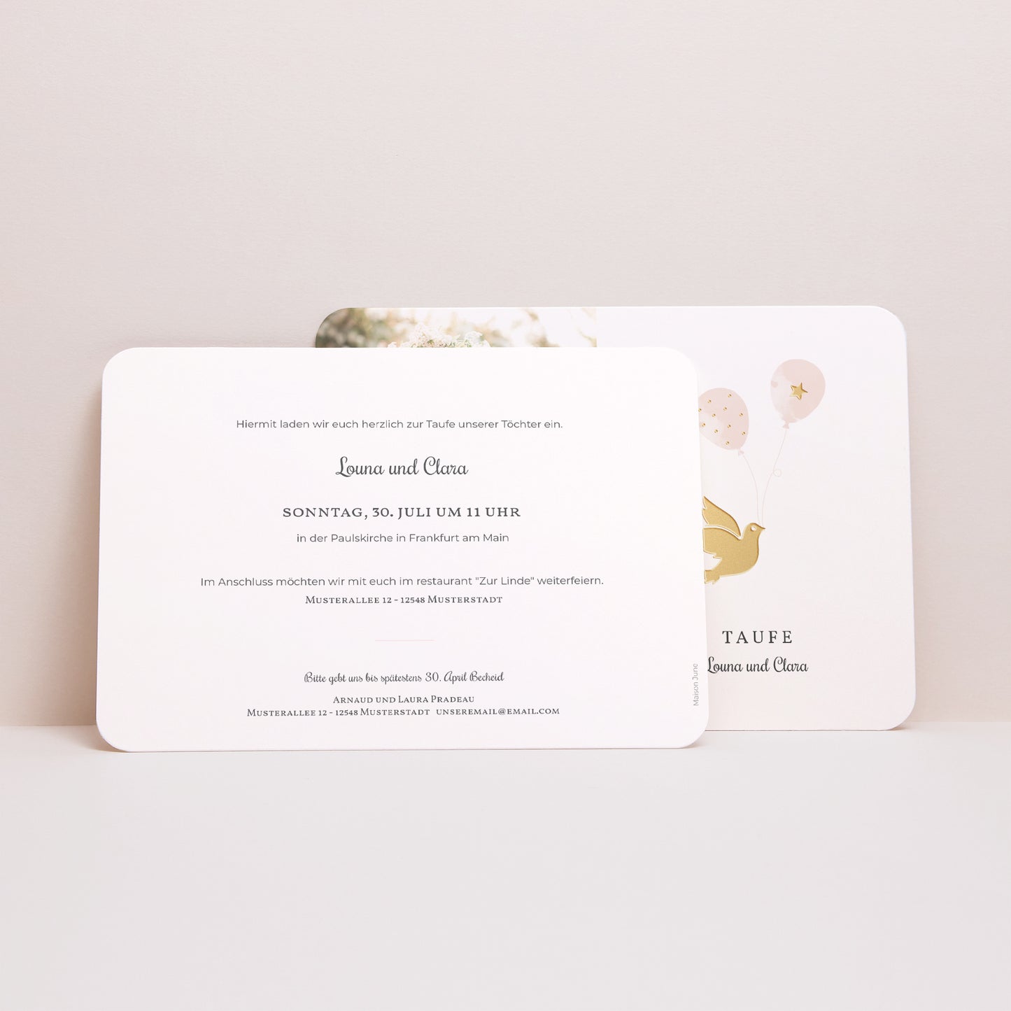 Taufeinladung Landschaft, abgerundete Ränder Theophanie foto N° 3