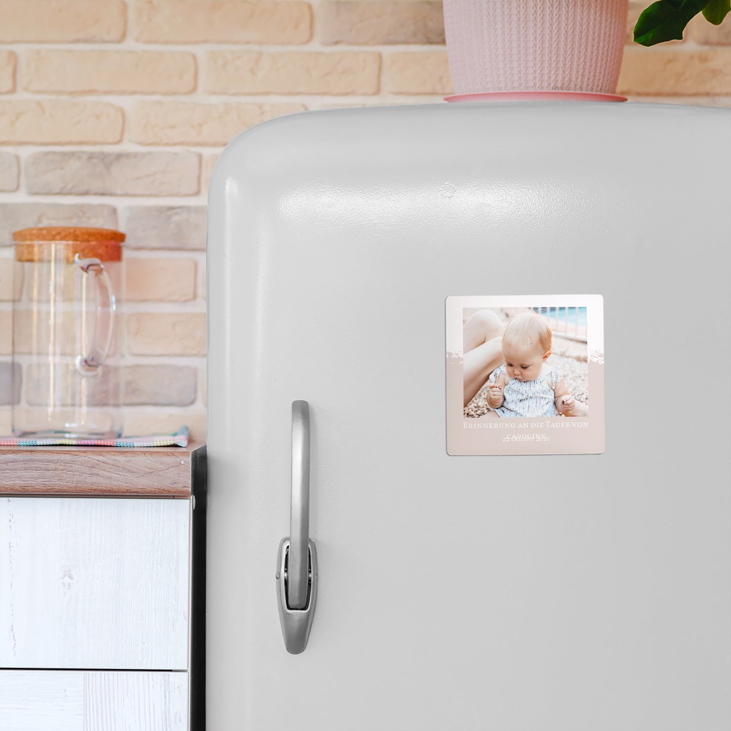 Dankeskarte Taufe Satz von 9, magnetisch. Bicolor Brush foto N° 4