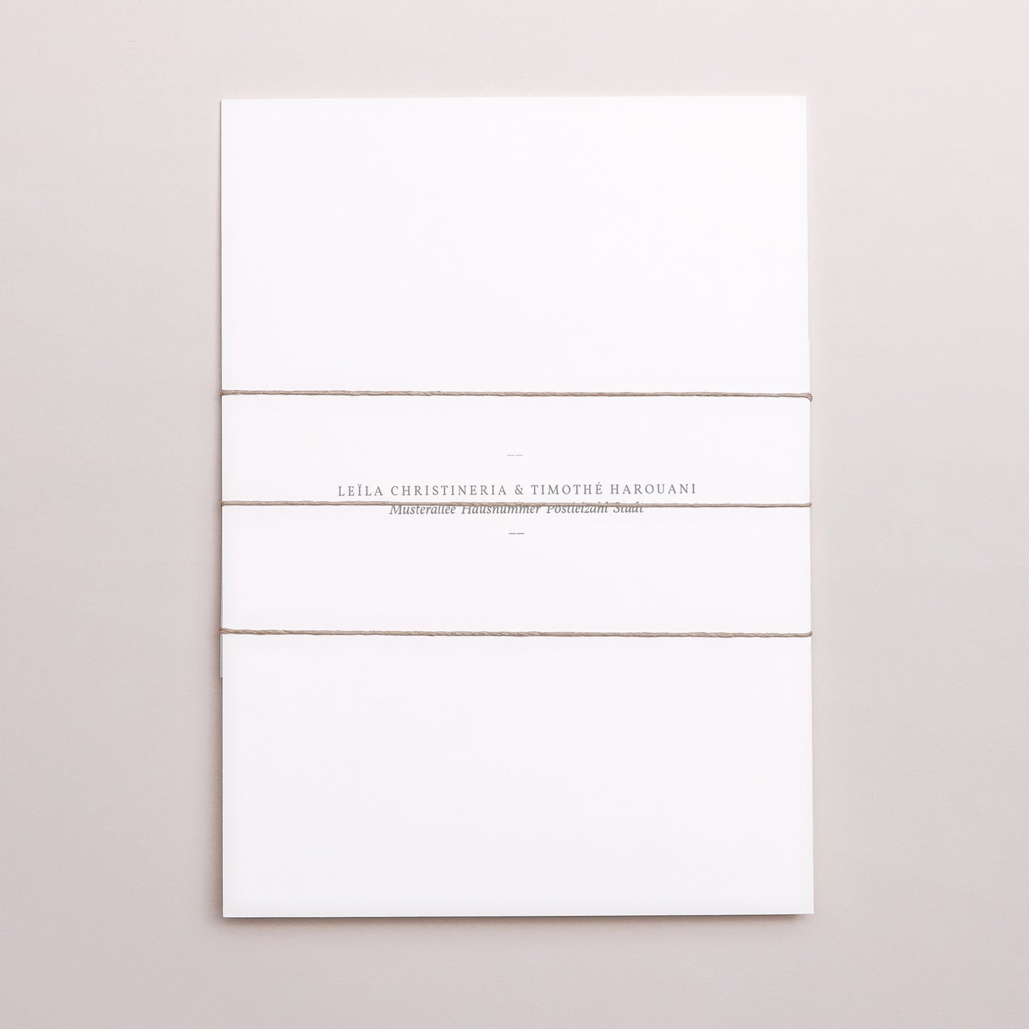 Hochzeitseinladung 3 Karten, Band Kinfolk floral foto N° 4