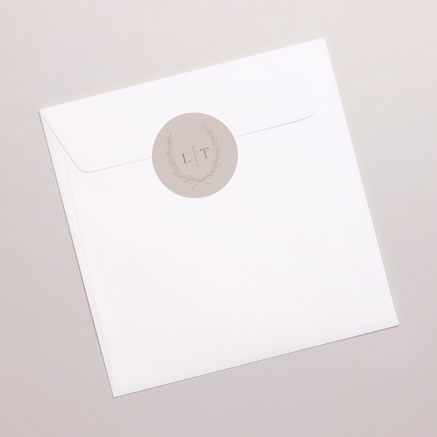 Sticker Hochzeit Rund Kinfolk floral foto N° 3