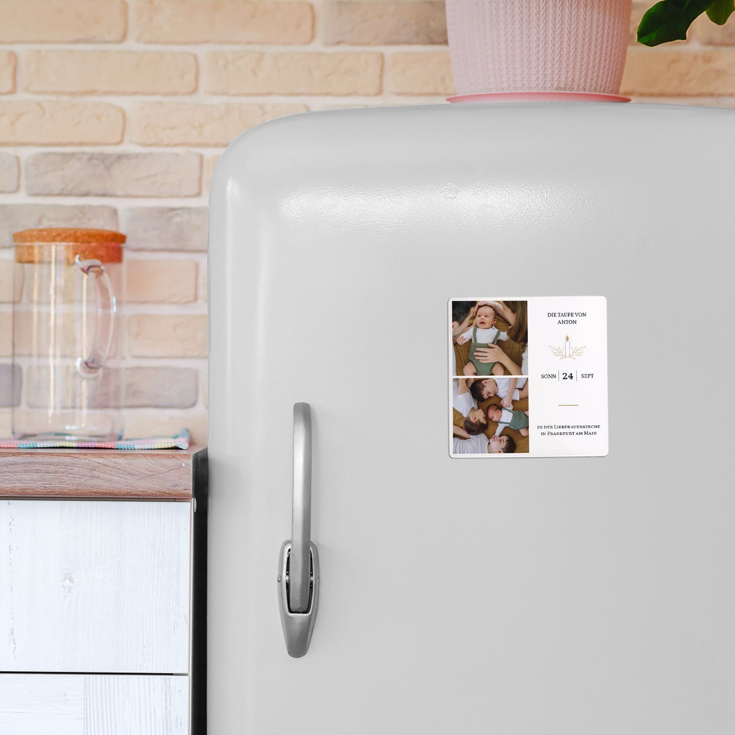 Taufeinladung Satz von 9, magnetisch. Leuchtend foto N° 4