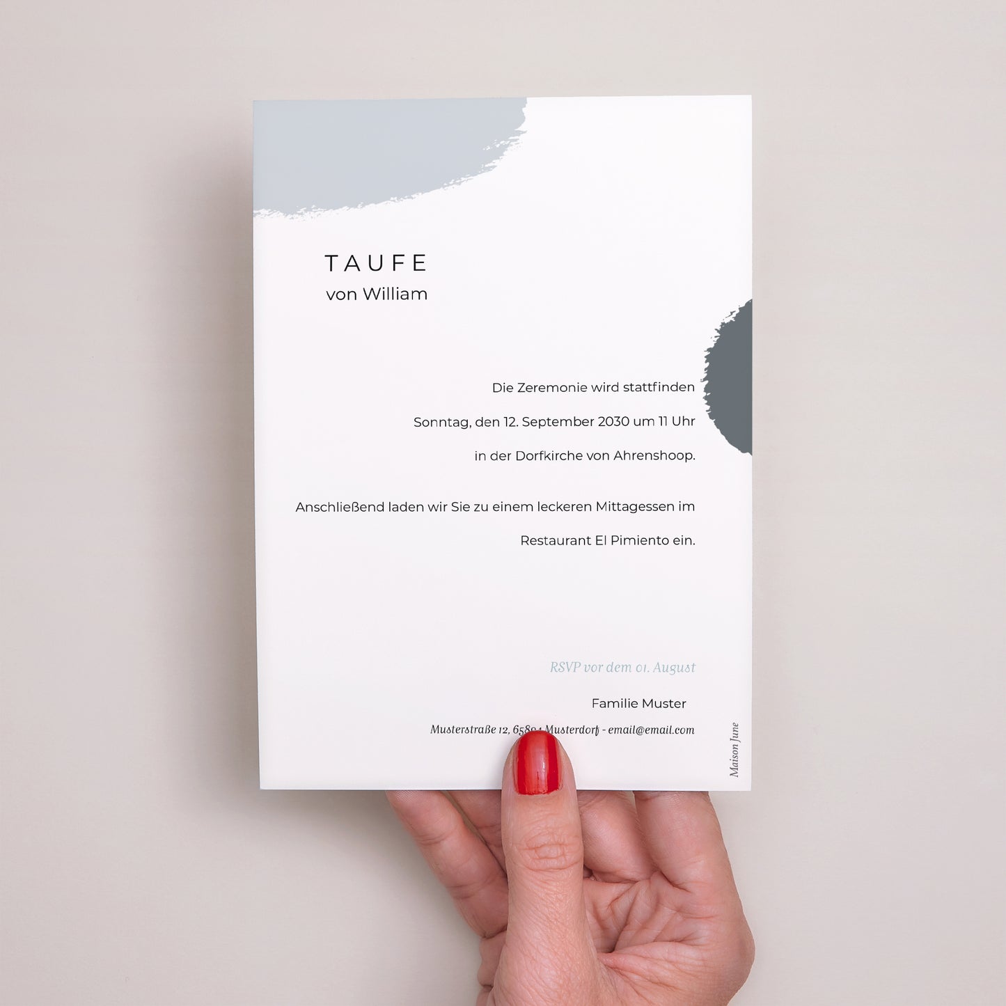 Taufeinladung Picasso-Stil foto N° 3
