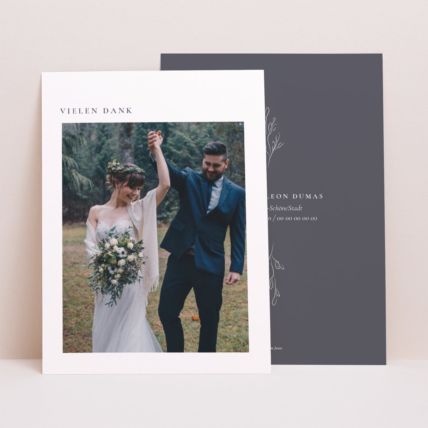 Dankeskarte Hochzeit Porträt Inspiration Kinfolk foto N° 1