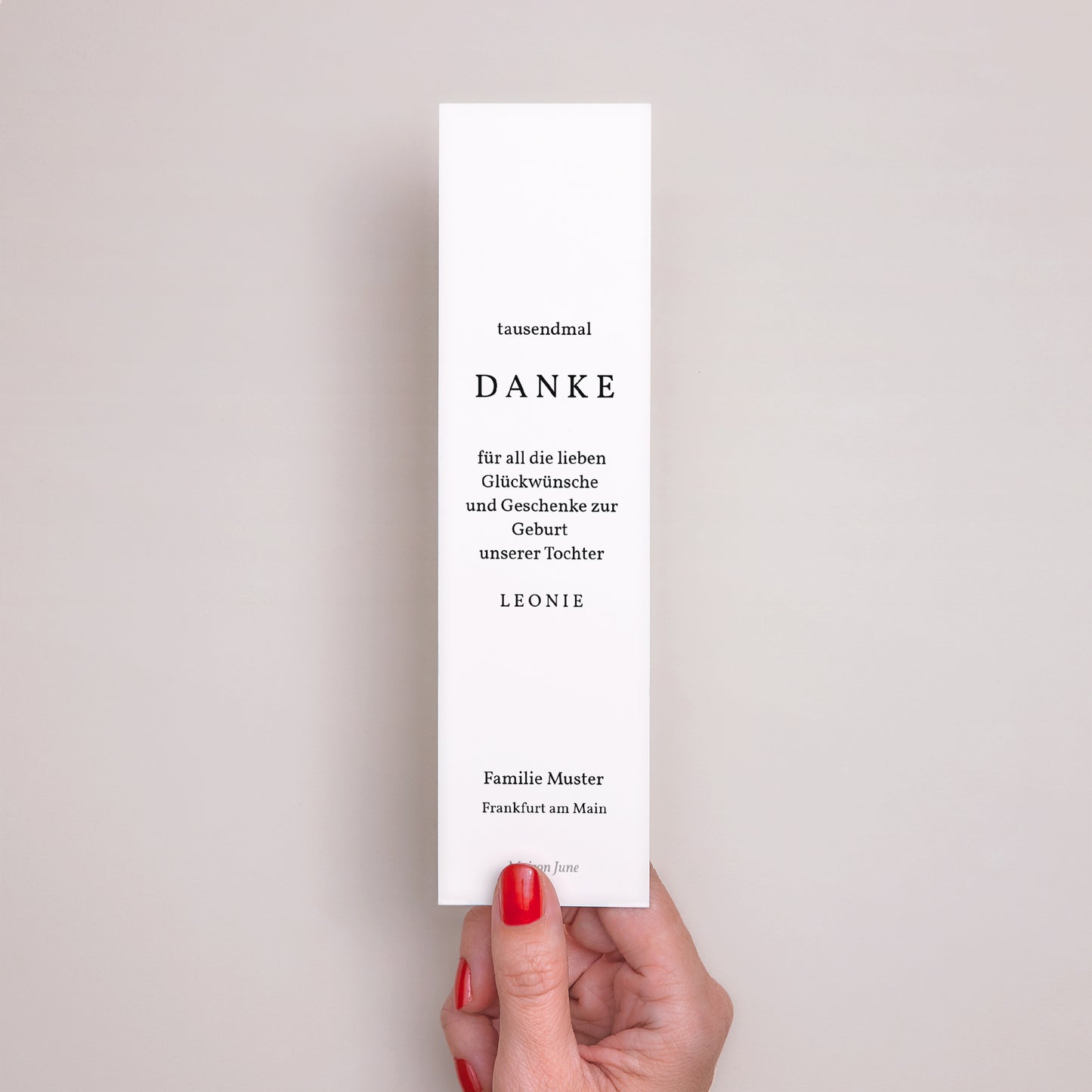 Dankeskarte Geburt Lesezeichen Exklusivität foto N° 3