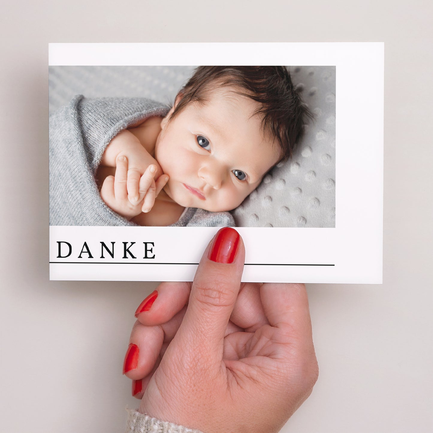 Dankeskarte Geburt Landschaft Zwei Fotos foto N° 3