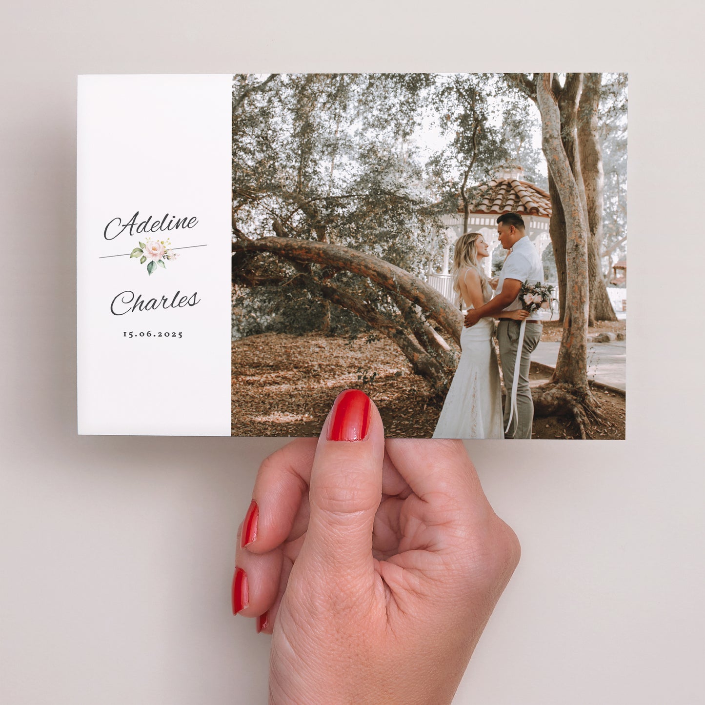 Dankeskarte Hochzeit Landschaft Romantische Kraft foto N° 3