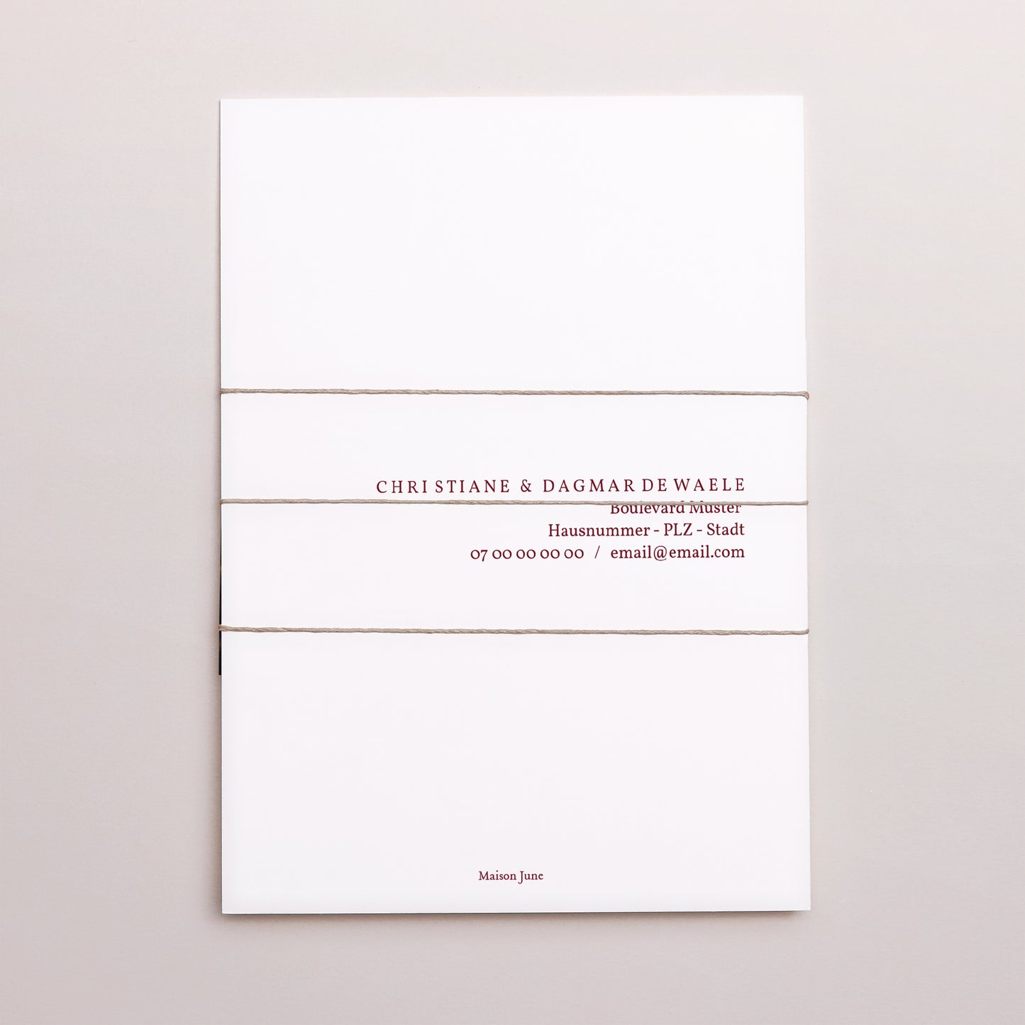 Einladungskarte Hochzeitstag 3 Karten, Band Rubinhochzeit foto N° 4