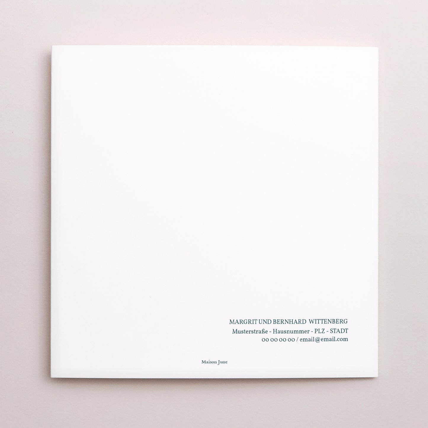 Einladungskarte Hochzeitstag Doppelflügiges Quadrat 40 Jahre Smaragd foto N° 3