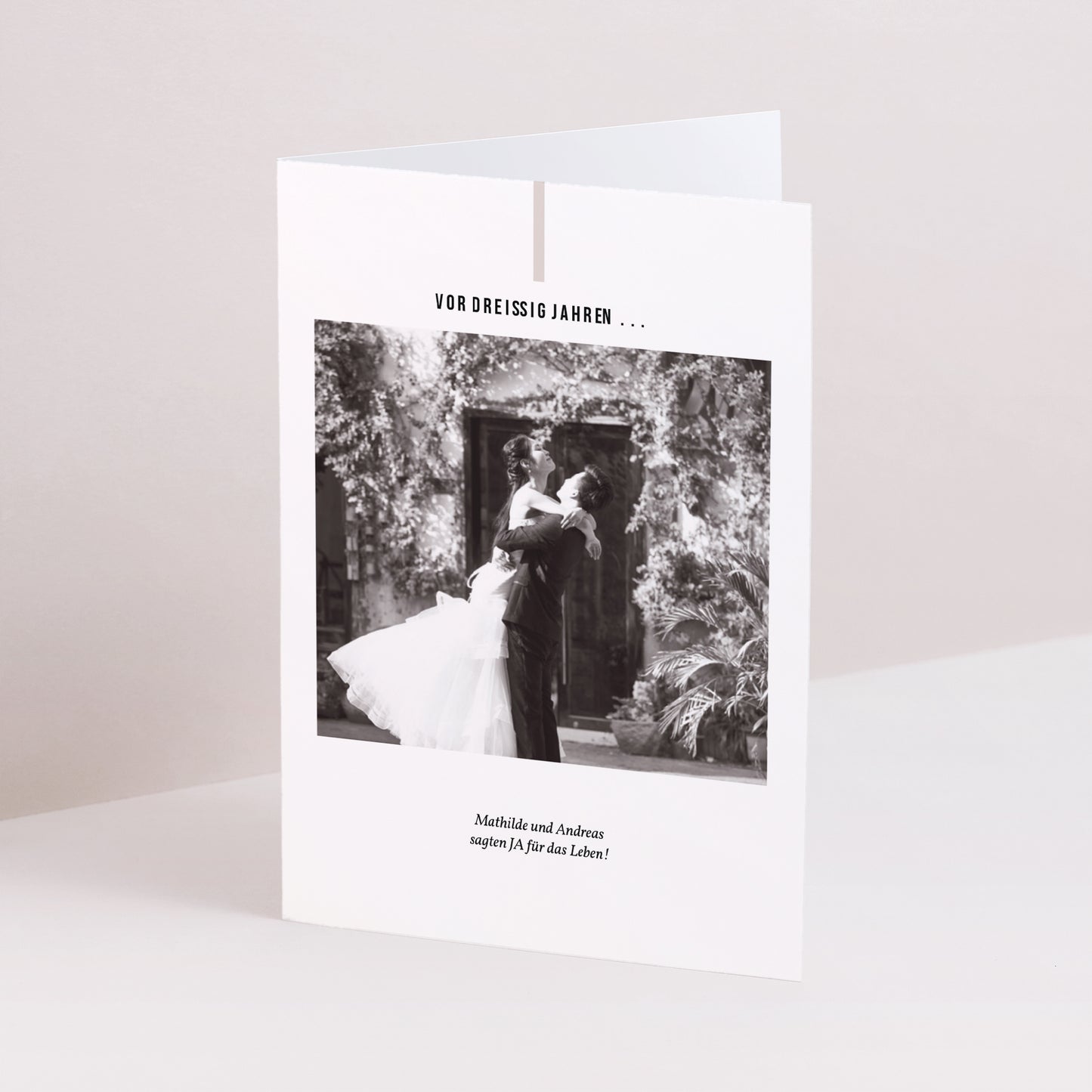 Beilegekarte Hochzeitstag Doppelter Porträtflügel Erneuerung der Gelübde foto N° 1