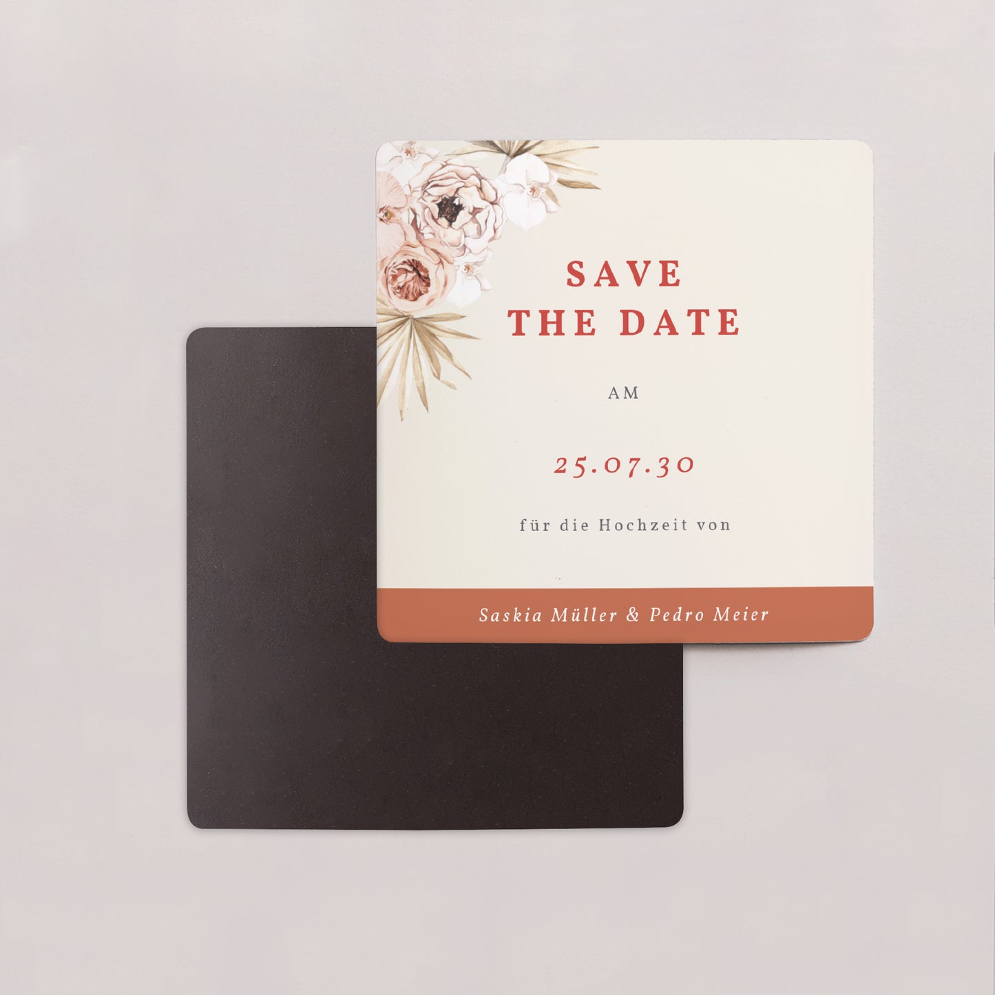 Save the date Karte Hochzeit Satz von 9, magnetisch. Böhmisches Quadrat foto N° 2