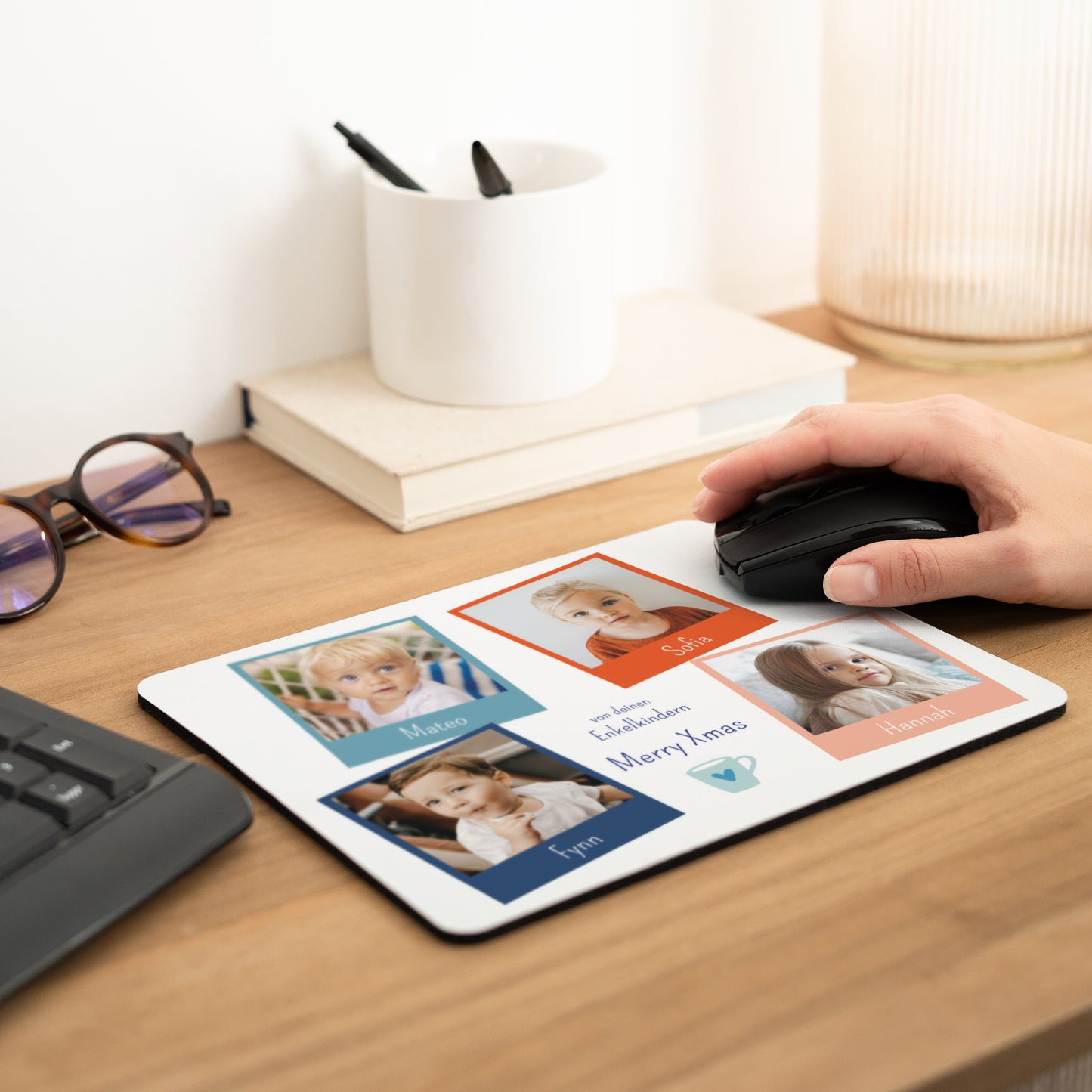 Mousepad Weihnachten Rechteck Schöne Weihnachtsvektoren foto N° 2