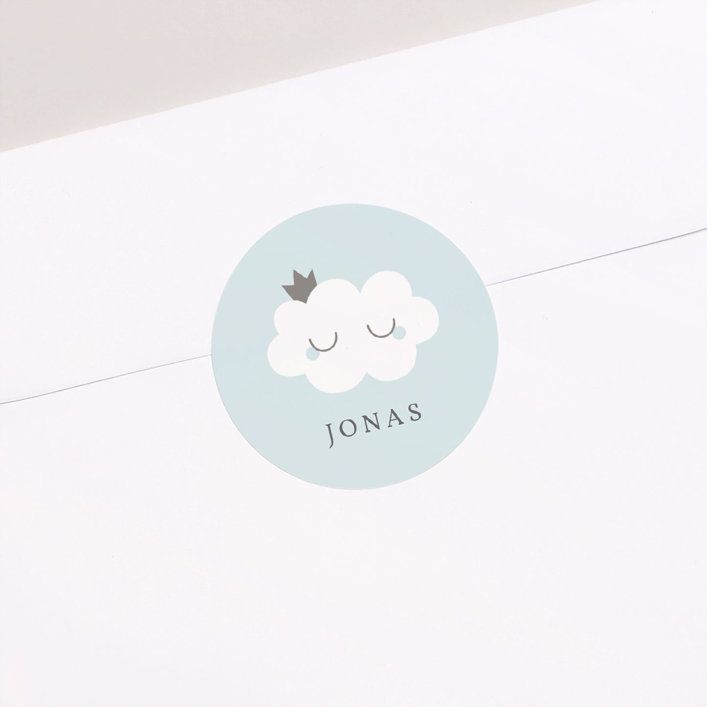 Sticker Geburt Rund Little cloud blue foto N° 1