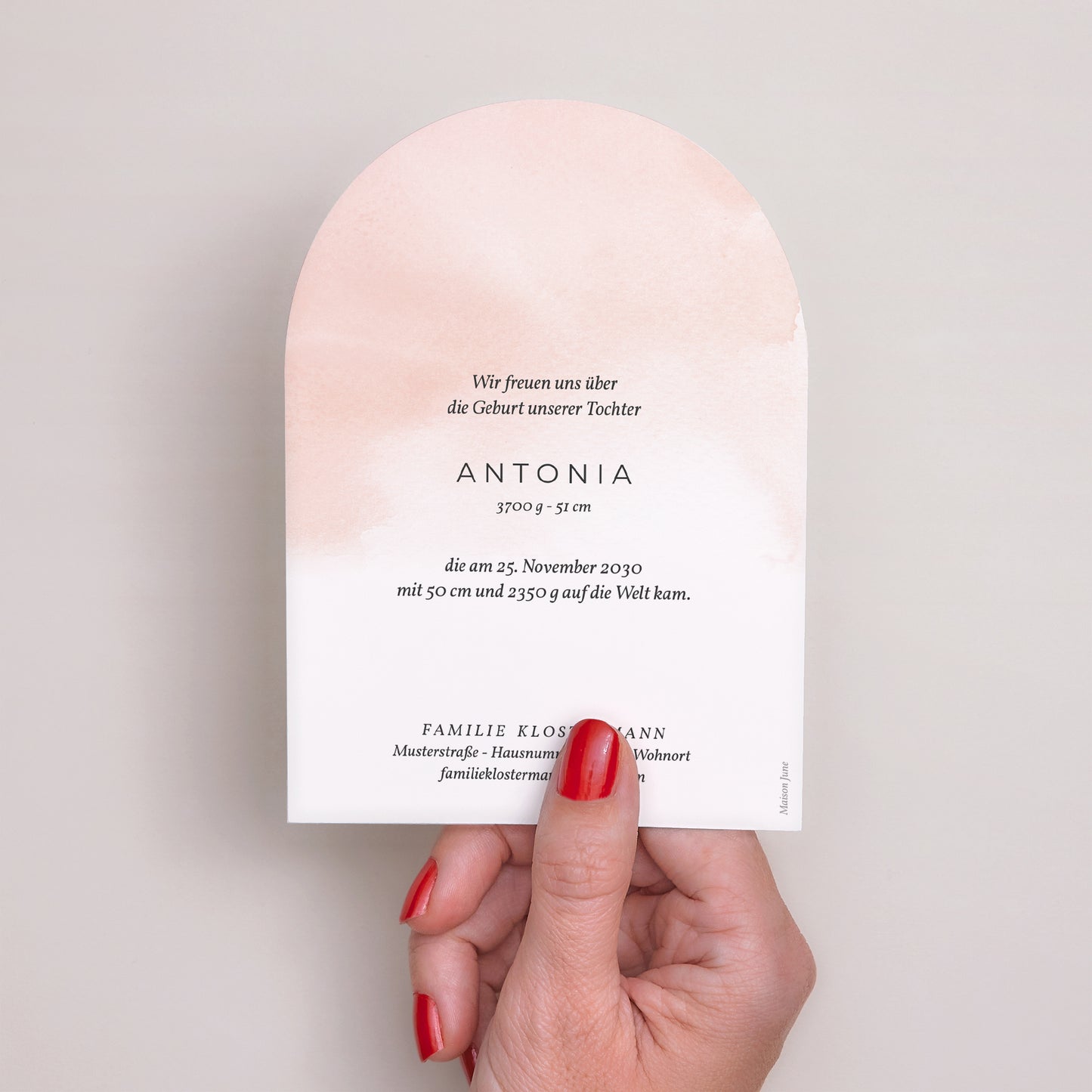 Geburtskarte Kleine Arche Belles Empreintes, Vergoldung foto N° 3