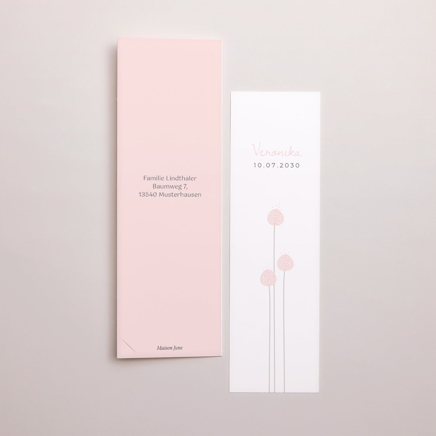 Geburtskarte Fotoautomaten Lesezeichen Knöpfe einer Rose foto N° 3