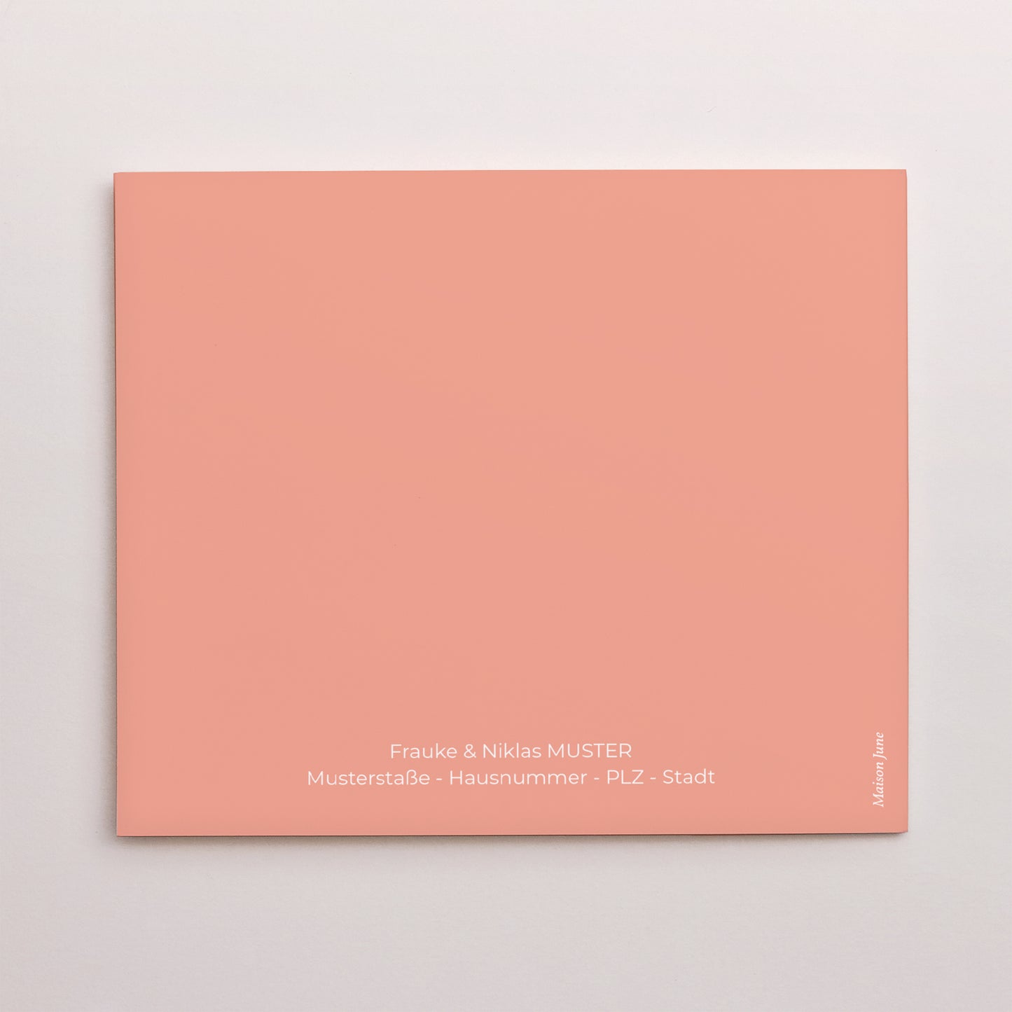 Einladungskarte Kommunion Asymmetrische Zweiflügeltür Taube und Blumen, rosa foto N° 3