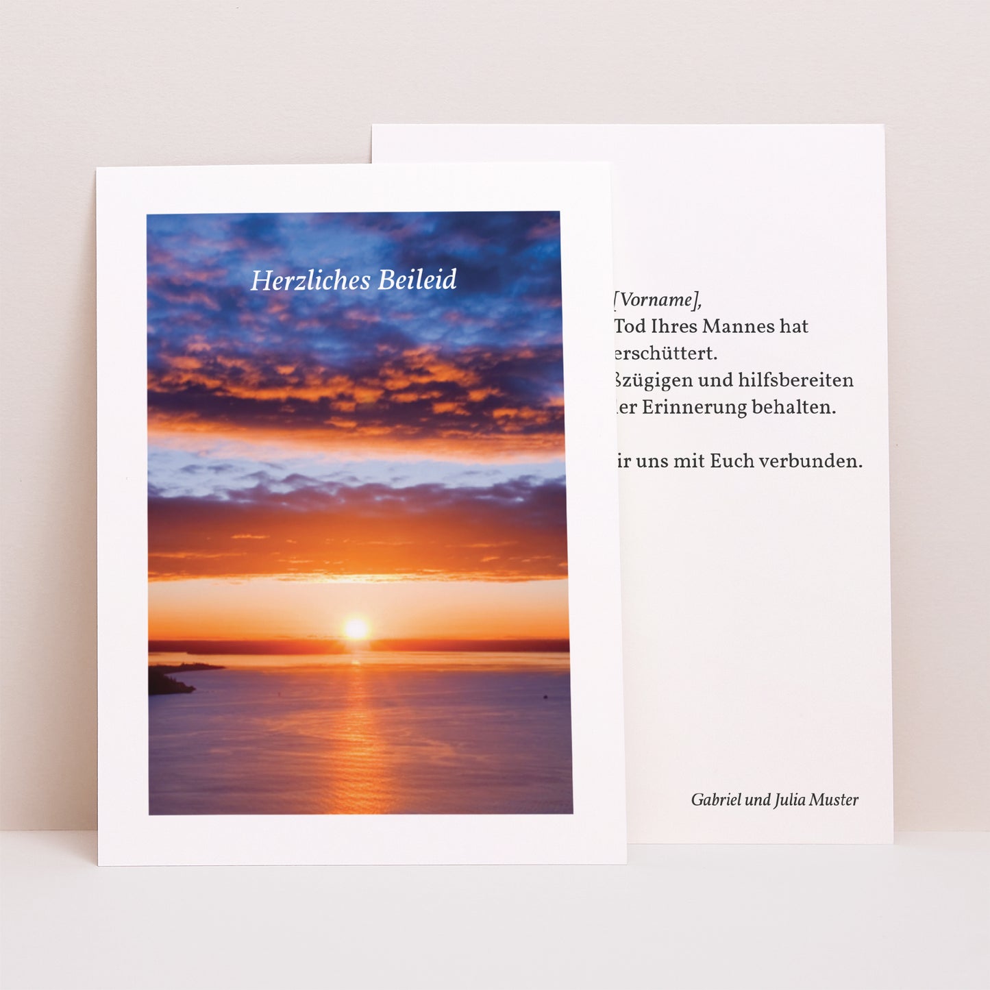 Kondolenzkarte Trauer Porträt Soleil Couchant foto N° 1