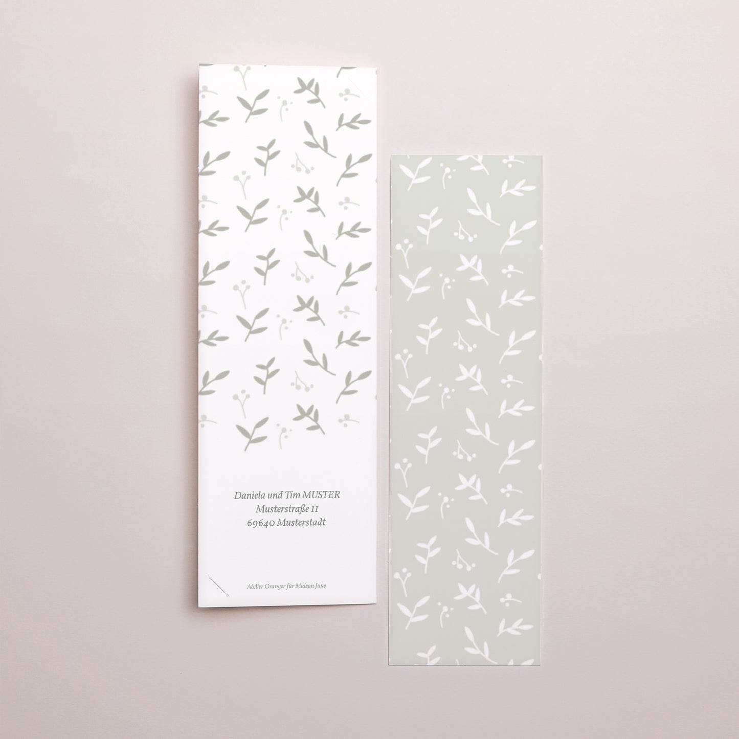 Geburtskarte Fotoautomaten Lesezeichen Brin de bonheur, Vert tendre foto N° 3