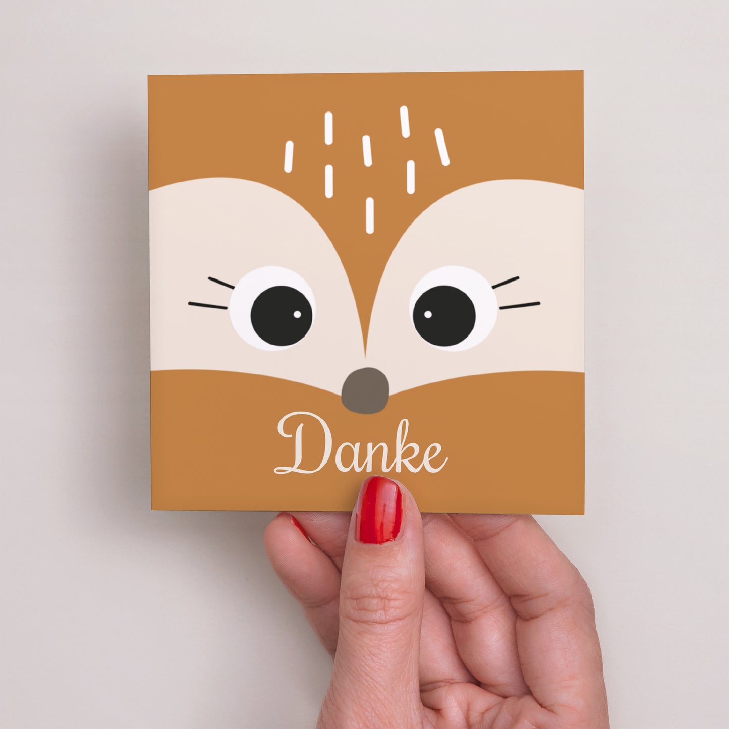 Dankeskarte Geburt Quadrat Geburt Fuchs Karotte foto N° 2