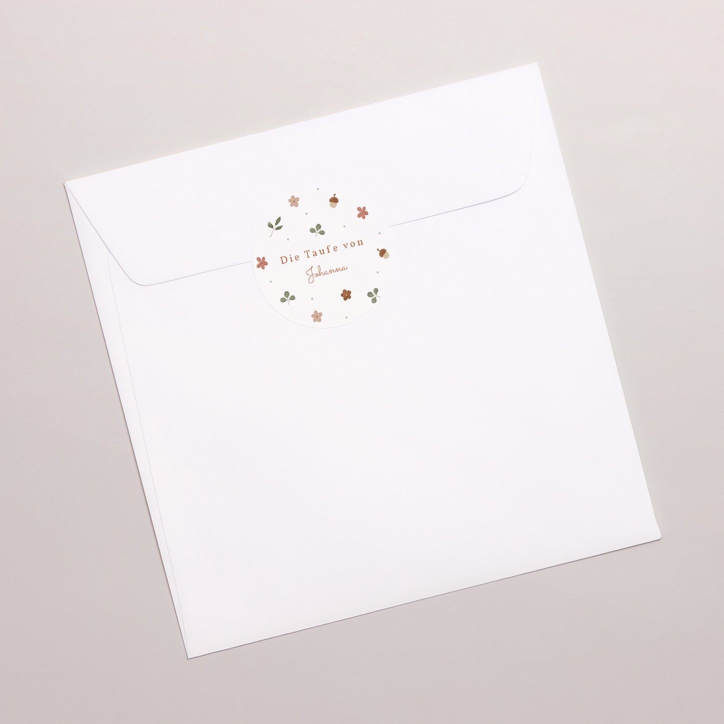 Sticker Taufe Rund Blumenzeremonie foto N° 3